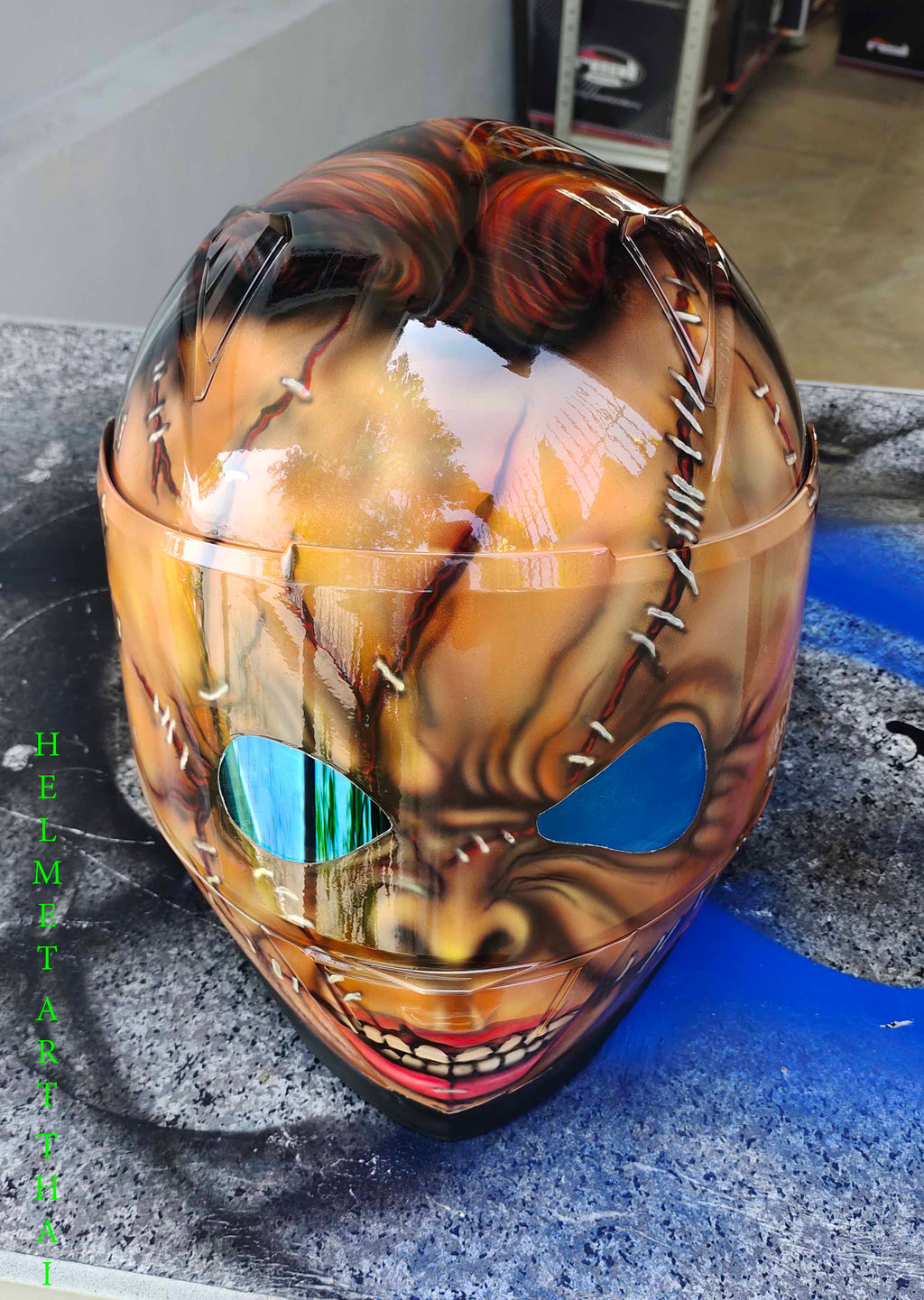 Chucky Child's Play Custom Motorcycle Helmet