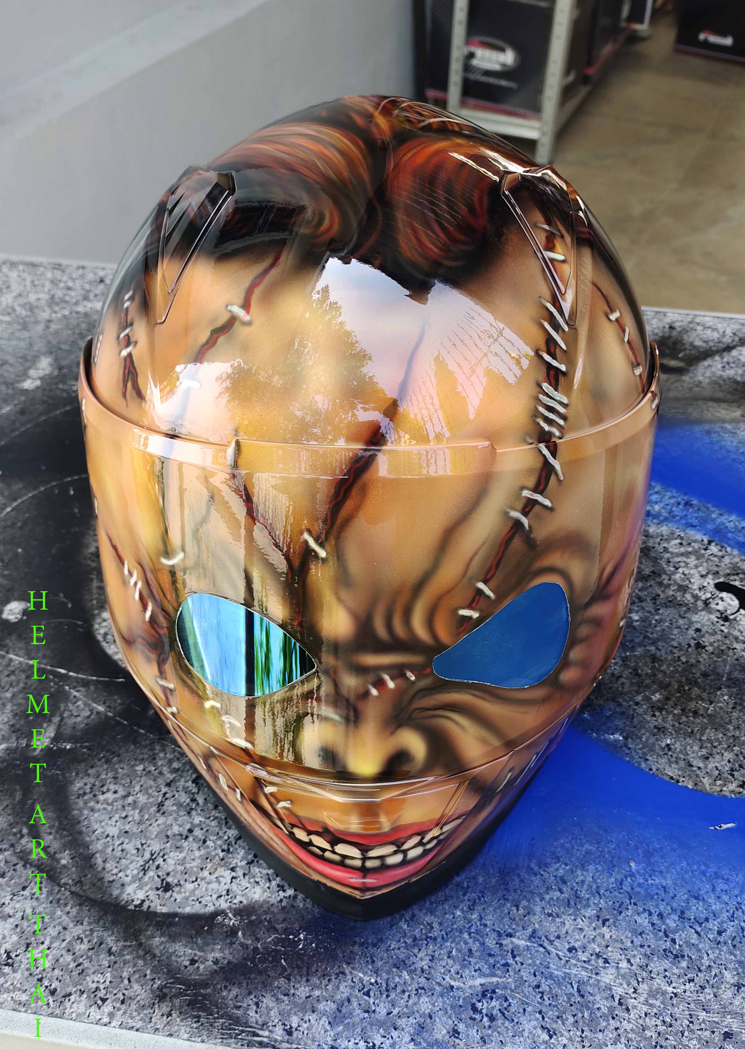 Chucky Child's Play Custom Motorcycle Helmet