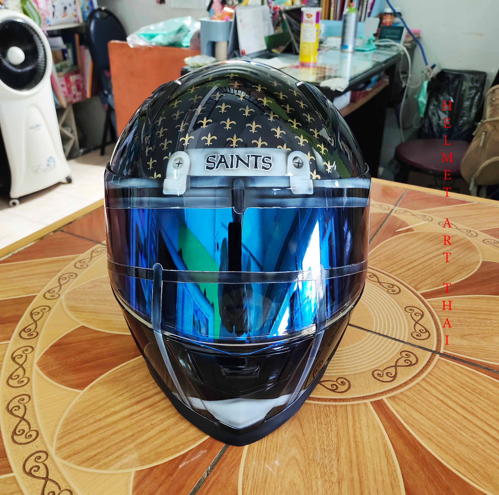 New Orleans Saints NFL Custom Motorcycle Helmet 🏈