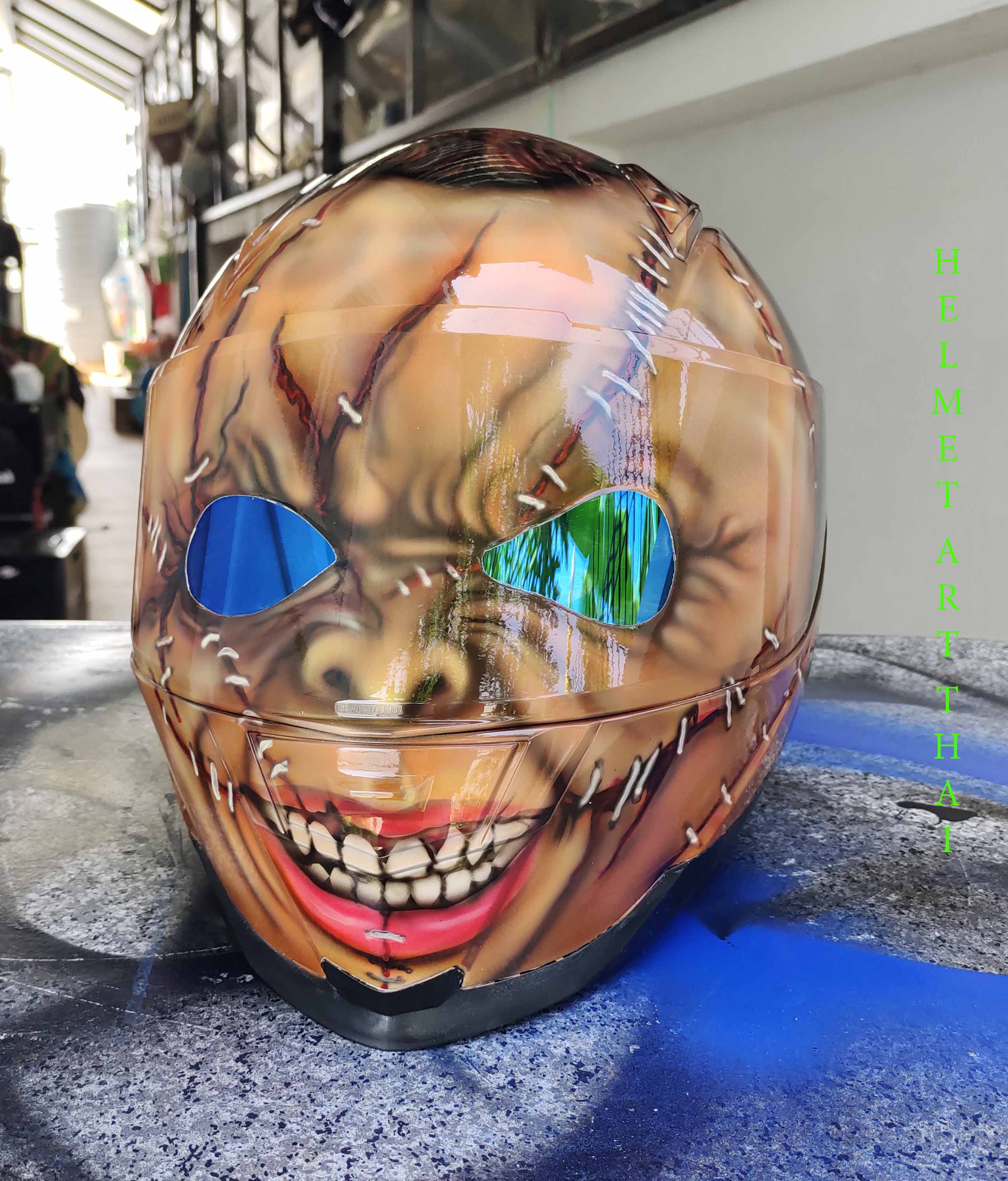 Chucky Child's Play Custom Motorcycle Helmet