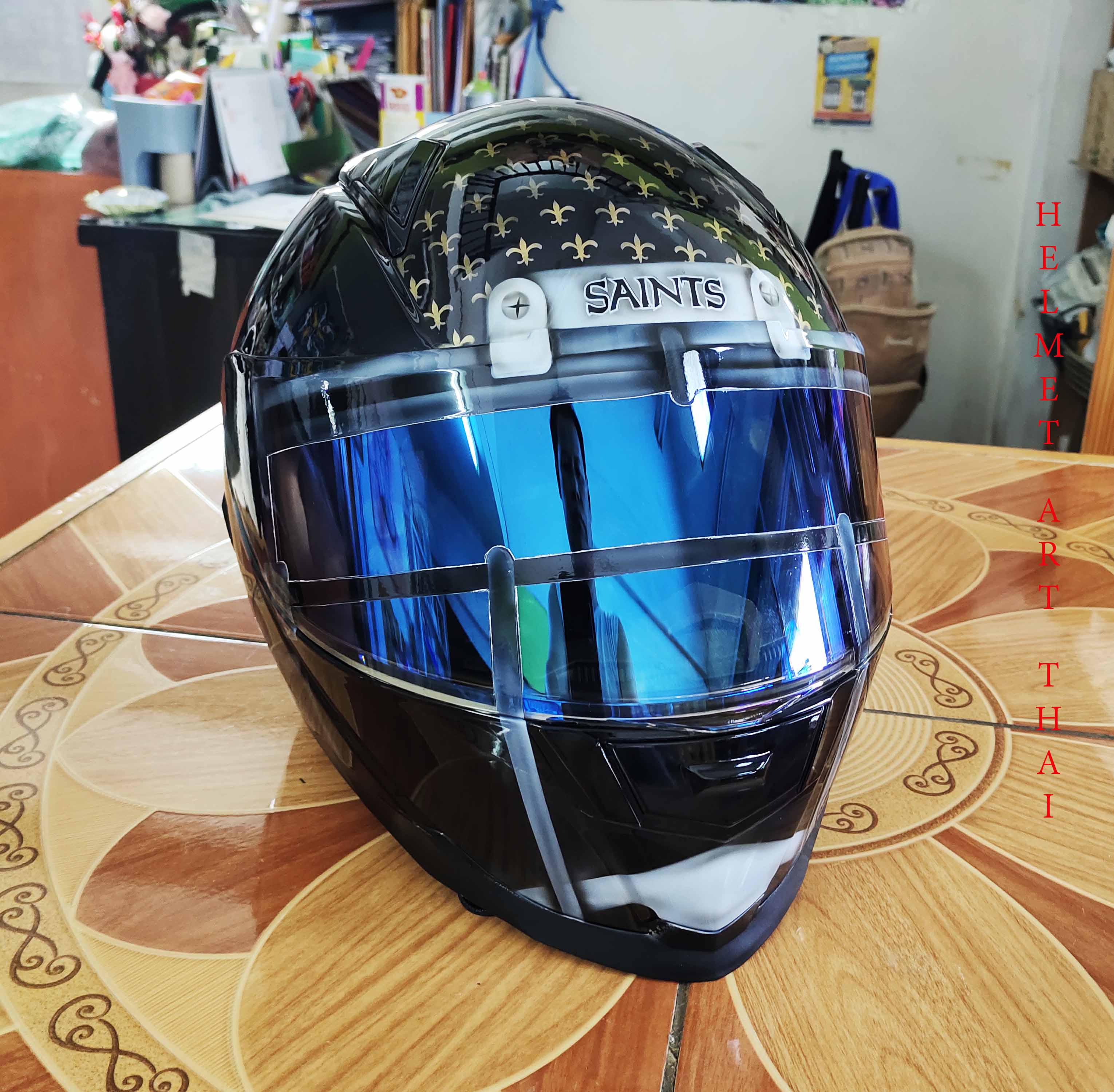 New Orleans Saints NFL Custom Motorcycle Helmet 🏈