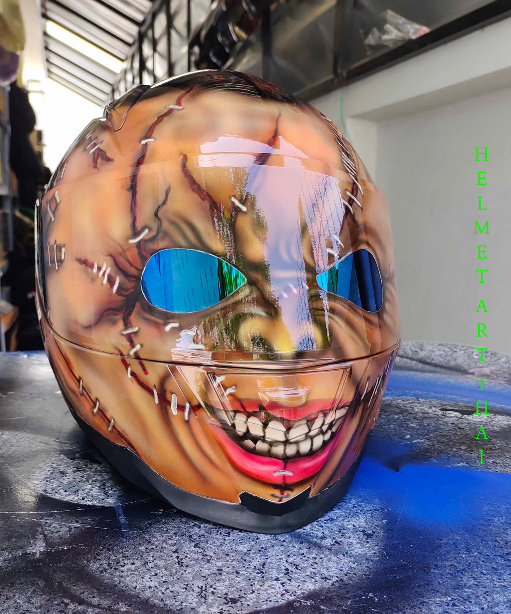 Chucky Child's Play Custom Motorcycle Helmet