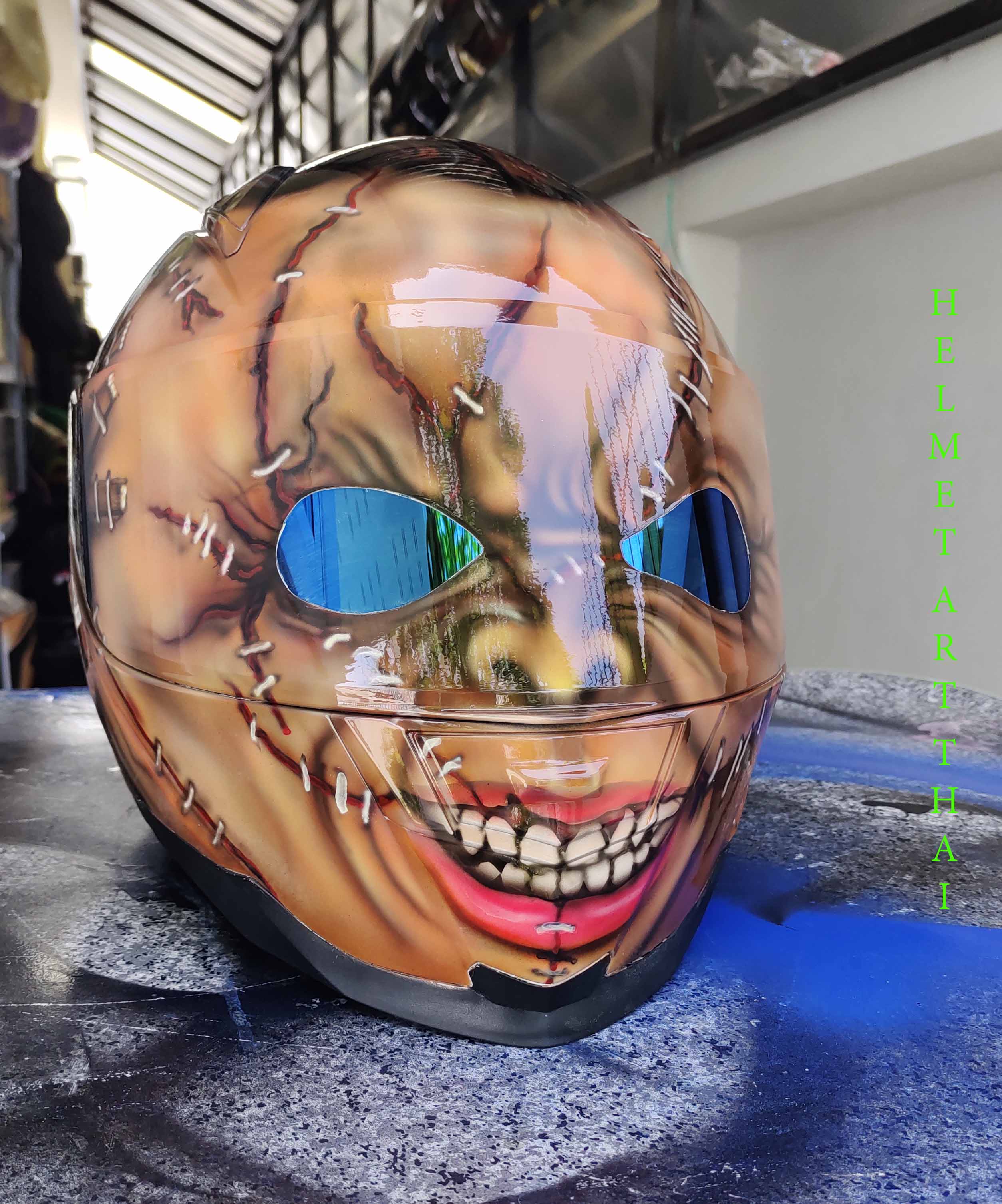 Chucky Child's Play Custom Motorcycle Helmet