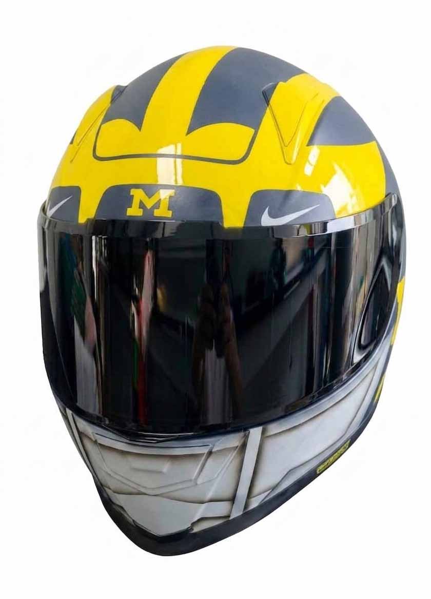 NFL Michigan American Football Motorcycle Helmet
