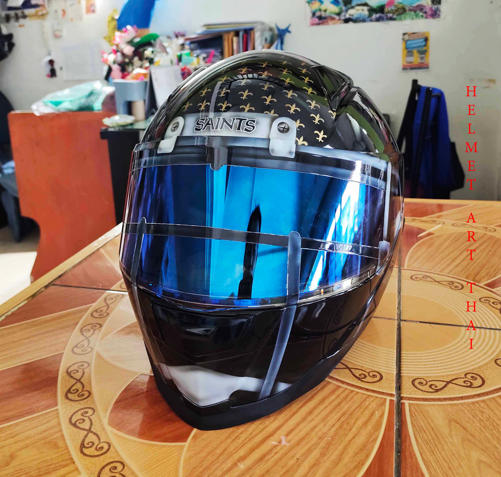 New Orleans Saints NFL Custom Motorcycle Helmet 🏈