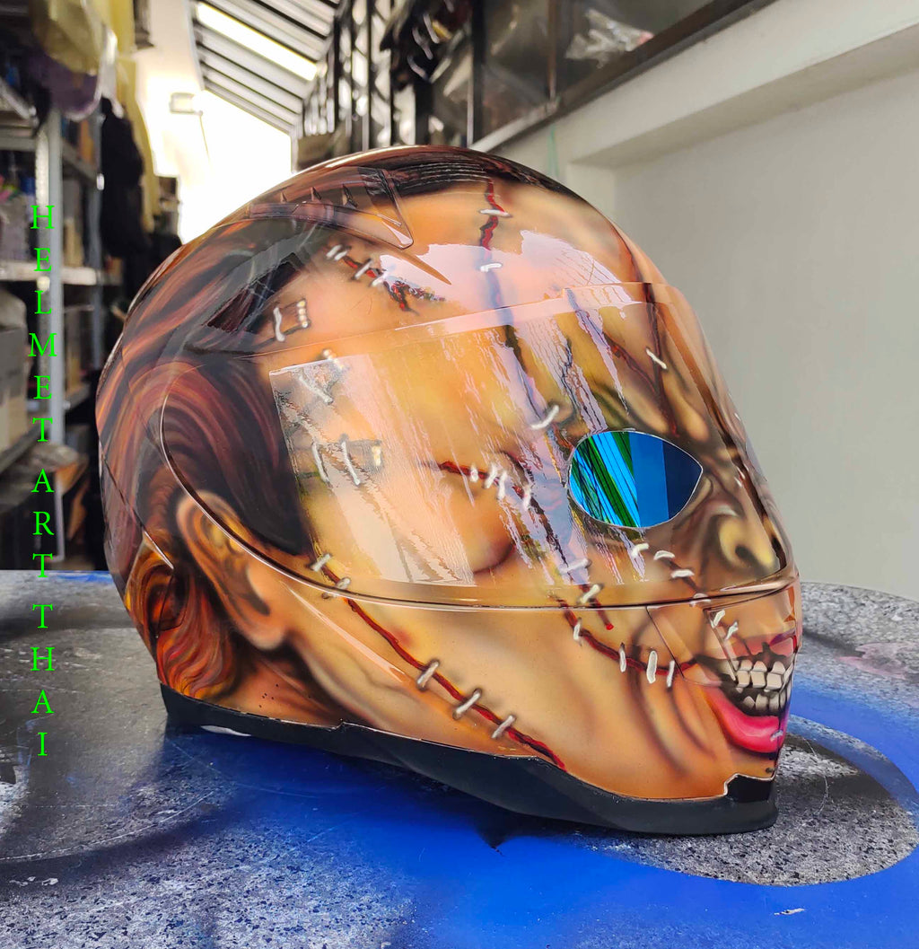 Chucky Child's Play Custom Motorcycle Helmet