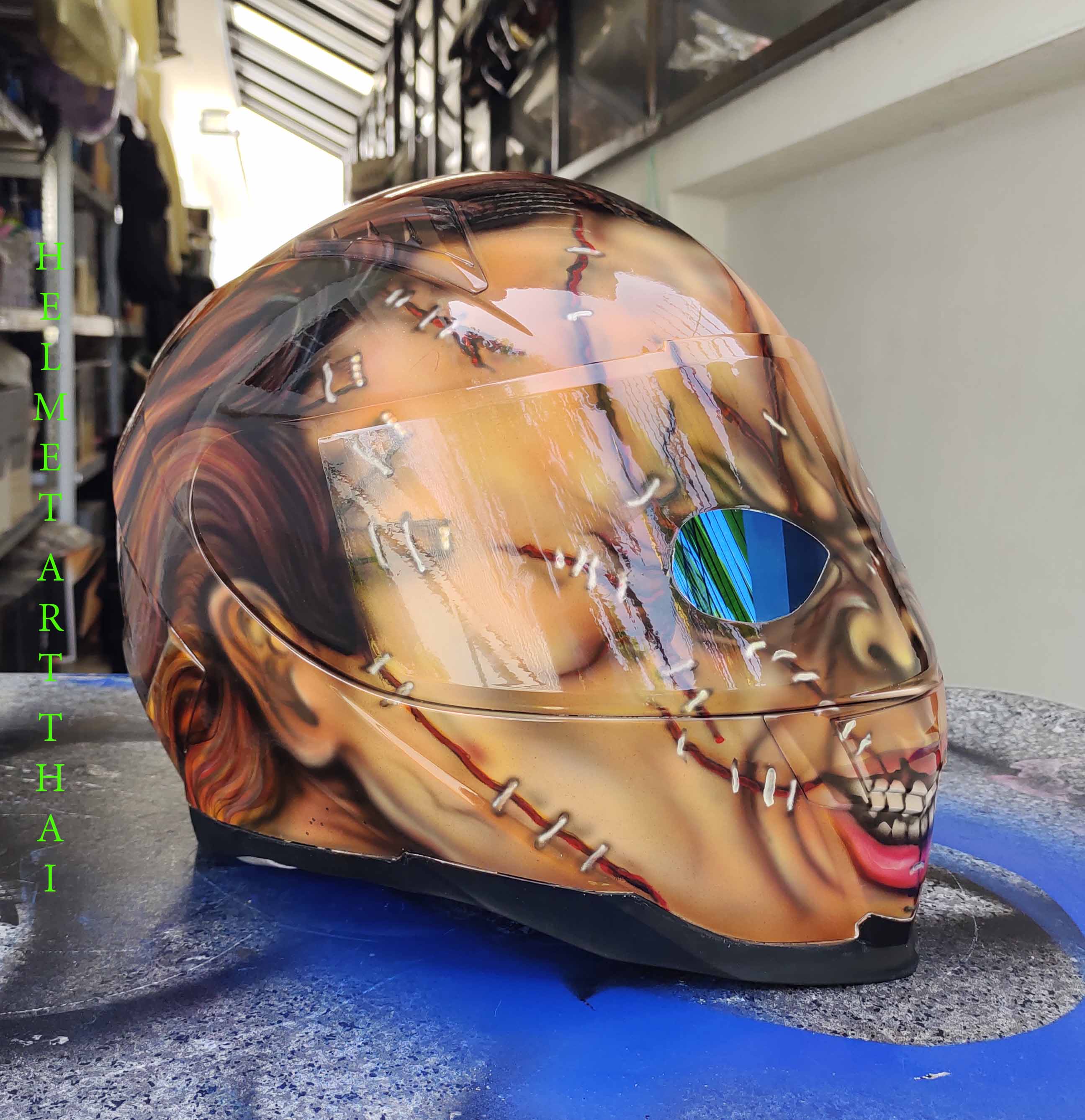 Chucky Child's Play Custom Motorcycle Helmet