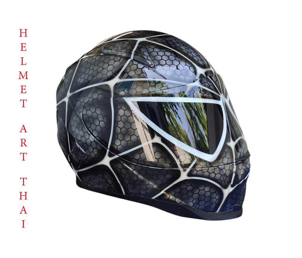Black Spider-Man  Motorradhelm 🕷️🔖