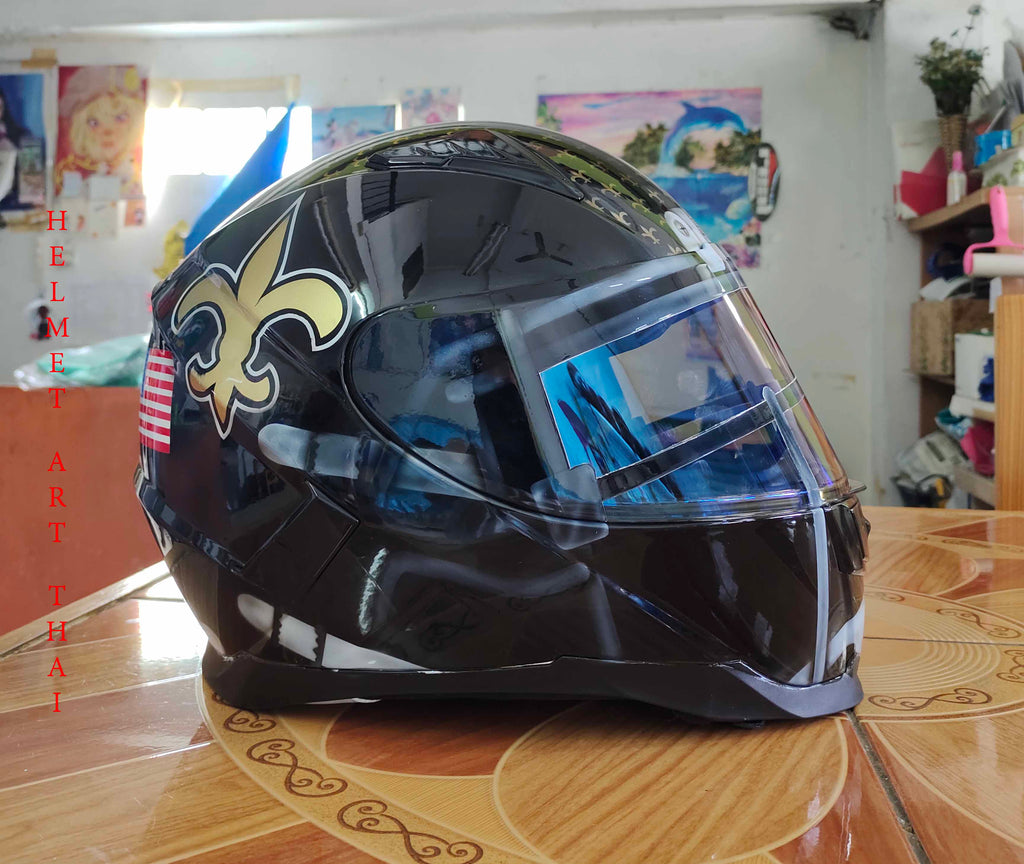 New Orleans Saints NFL Custom Motorcycle Helmet 🏈