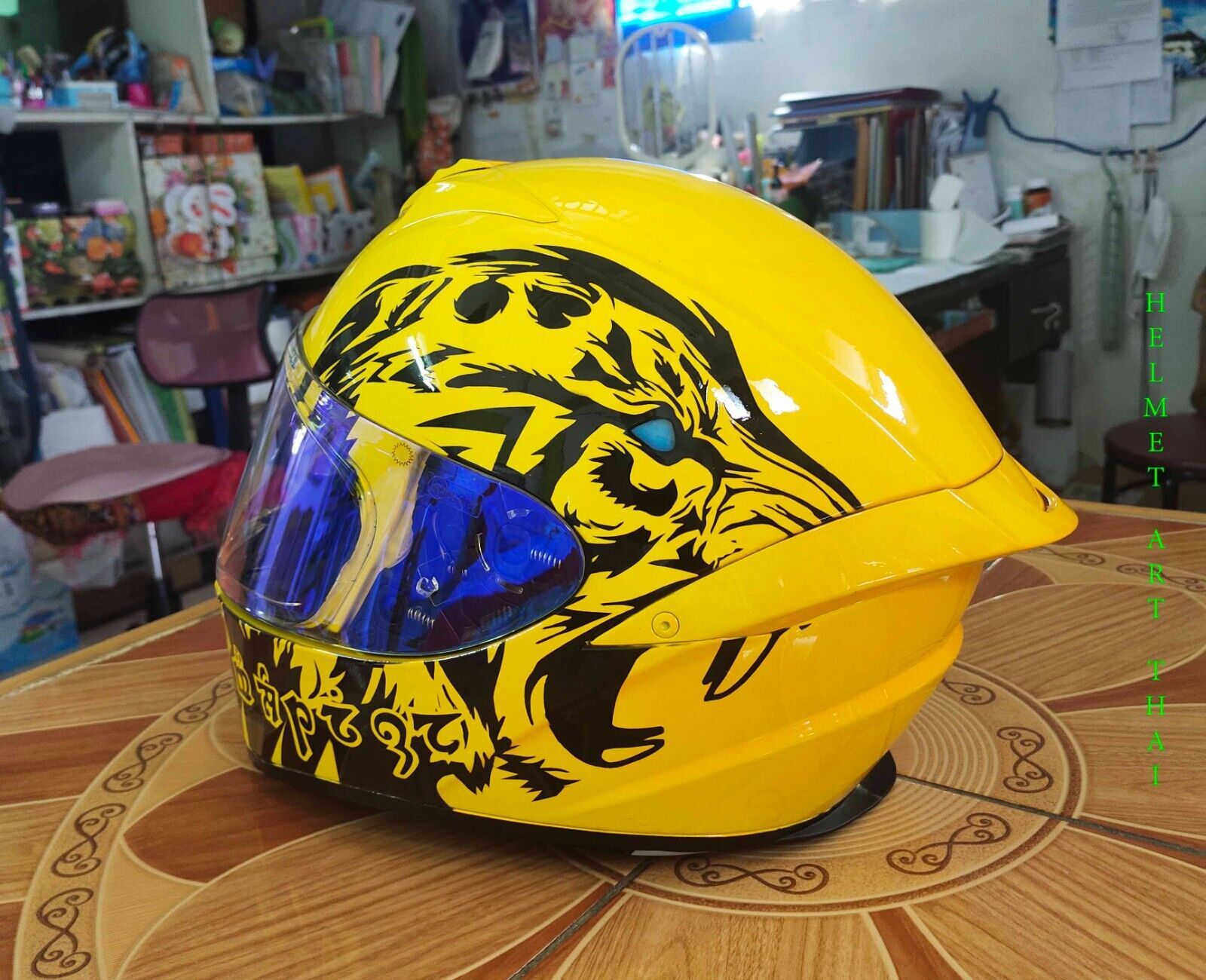 PANTHER Custom Airbrushed  Motorcycle Helmet