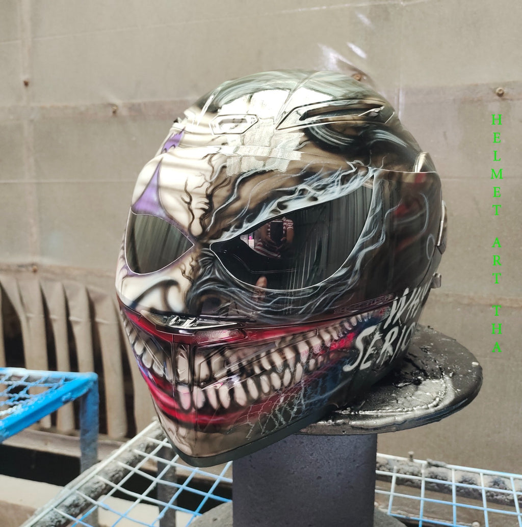 WHY SO SERIOUS ?  JOKER-VENOM   Motorcycle Helmet