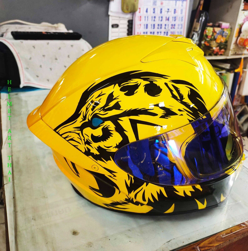 PANTHER Custom Airbrushed  Motorcycle Helmet