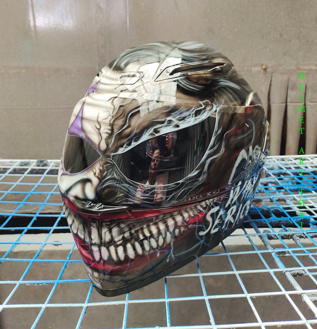 WHY SO SERIOUS ?  JOKER-VENOM   Motorcycle Helmet