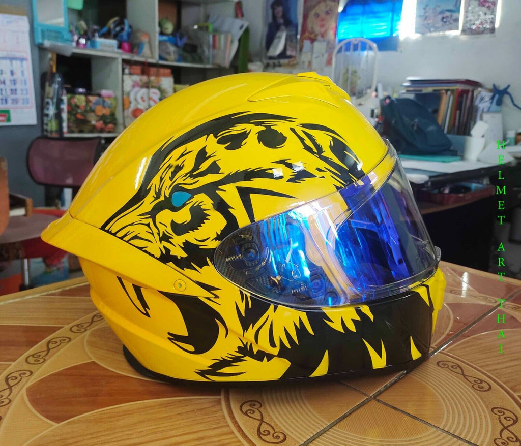 PANTHER Custom Airbrushed  Motorcycle Helmet