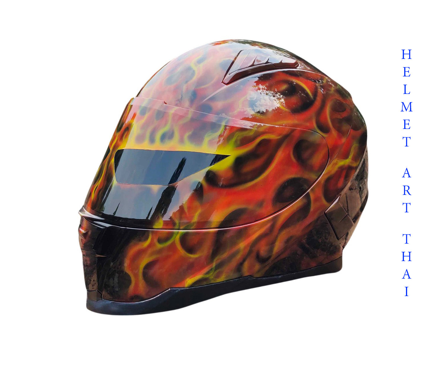 CUSTOM AIRBRUSHED MOTORCYCLE HELMET
