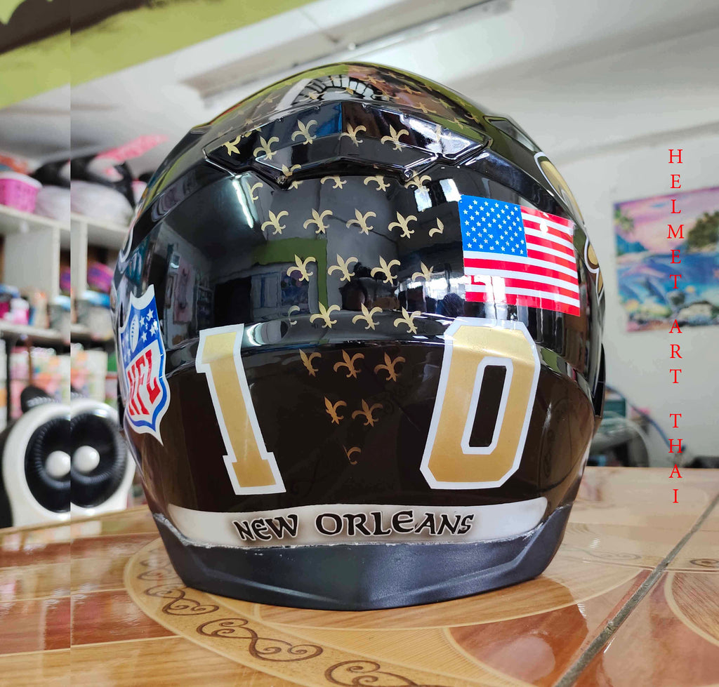 New Orleans Saints NFL Custom Motorcycle Helmet 🏈
