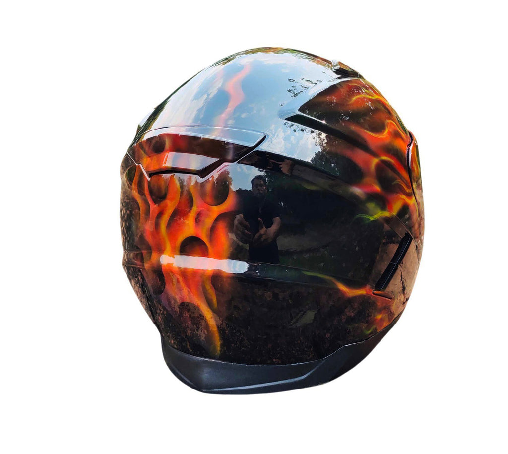 CUSTOM AIRBRUSHED MOTORCYCLE HELMET