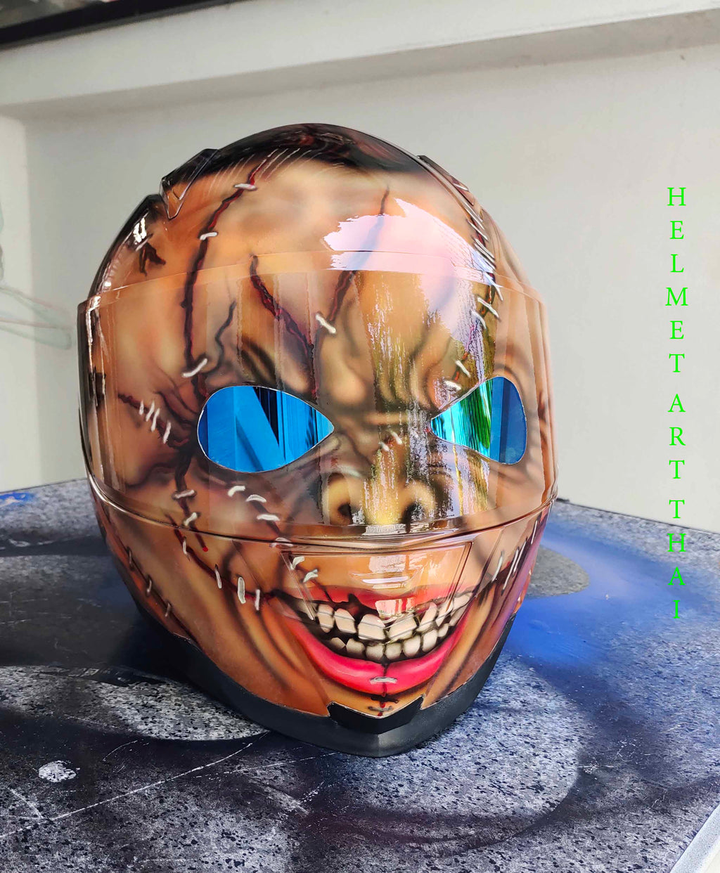 Chucky Child's Play Custom Motorcycle Helmet