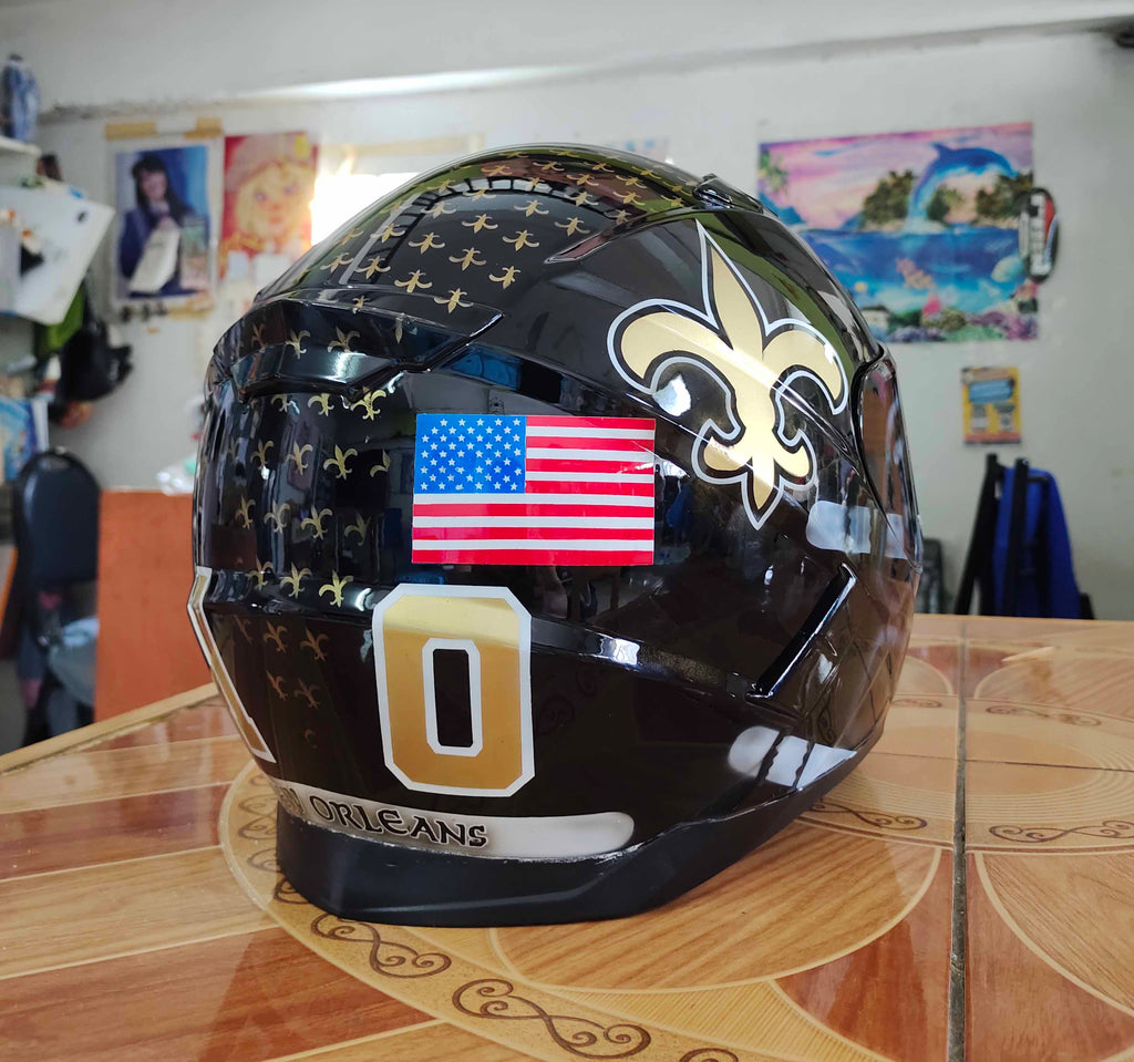 New Orleans Saints NFL Custom Motorcycle Helmet 🏈