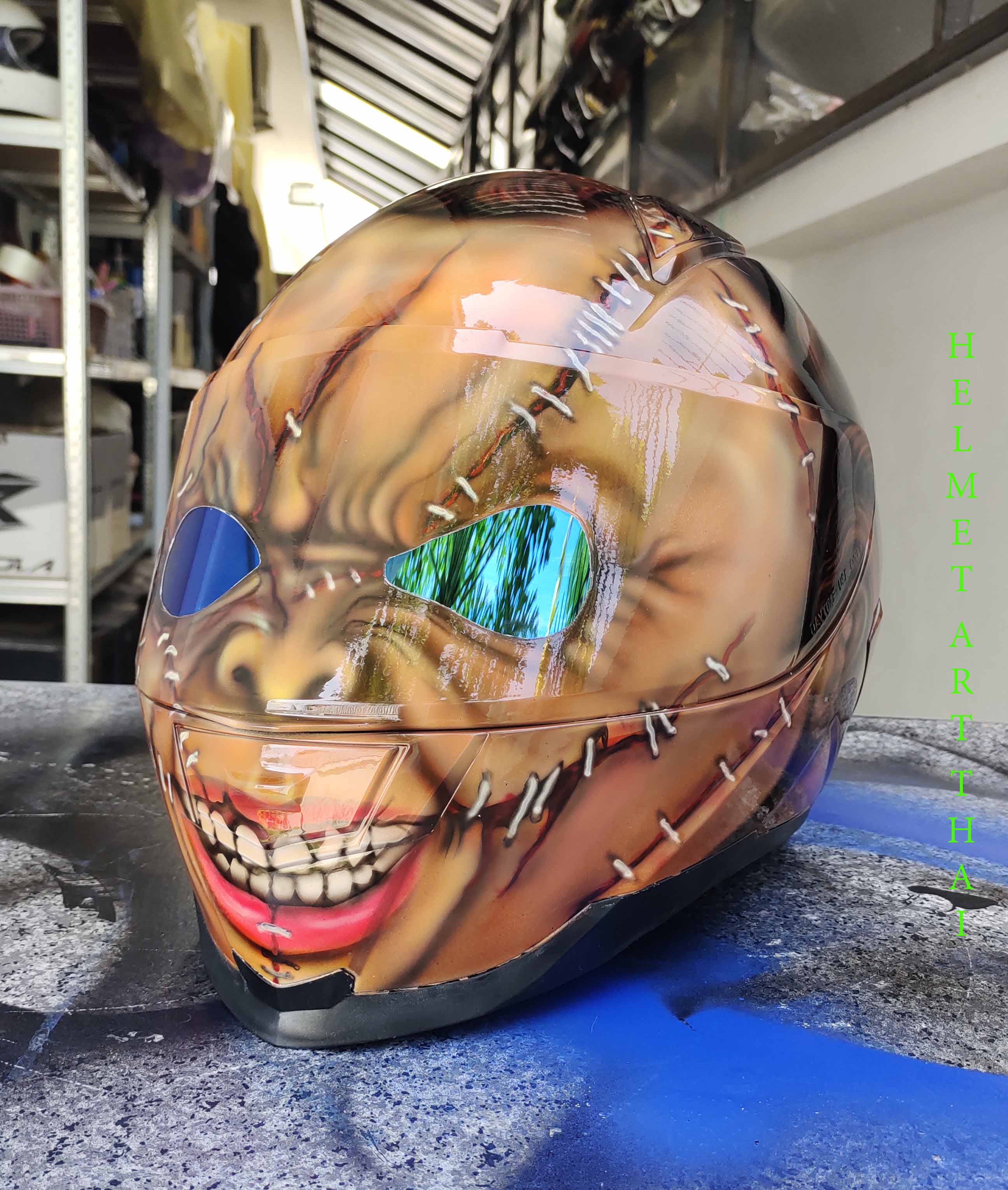 Chucky Child's Play Custom Motorcycle Helmet