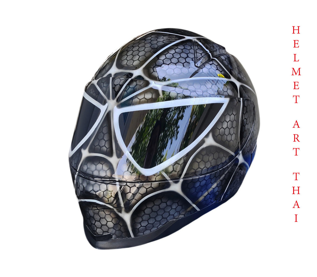 Black Spider-Man  Motorradhelm 🕷️🔖