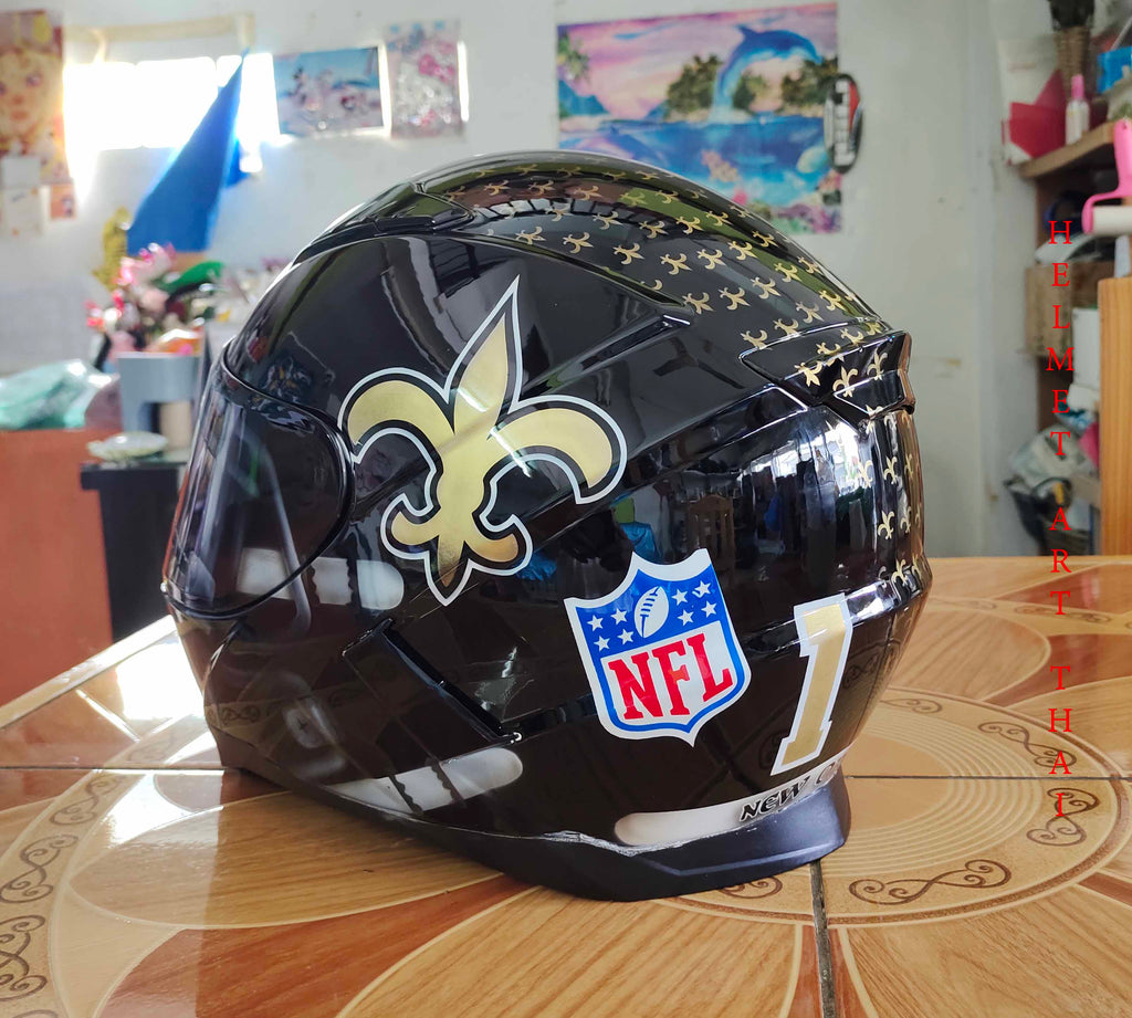 New Orleans Saints NFL Custom Motorcycle Helmet 🏈