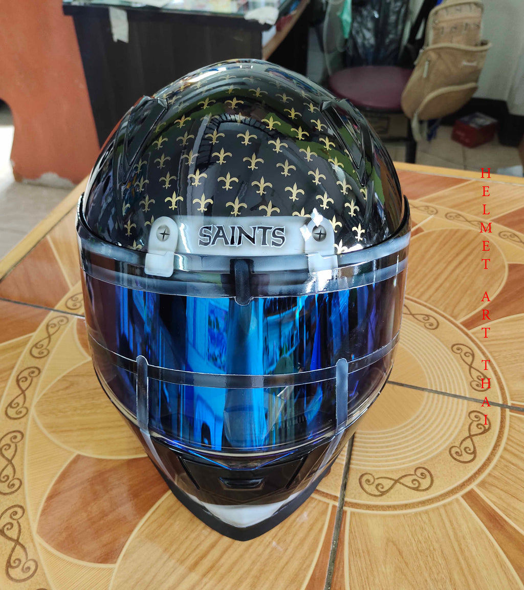 New Orleans Saints NFL Custom Motorcycle Helmet 🏈