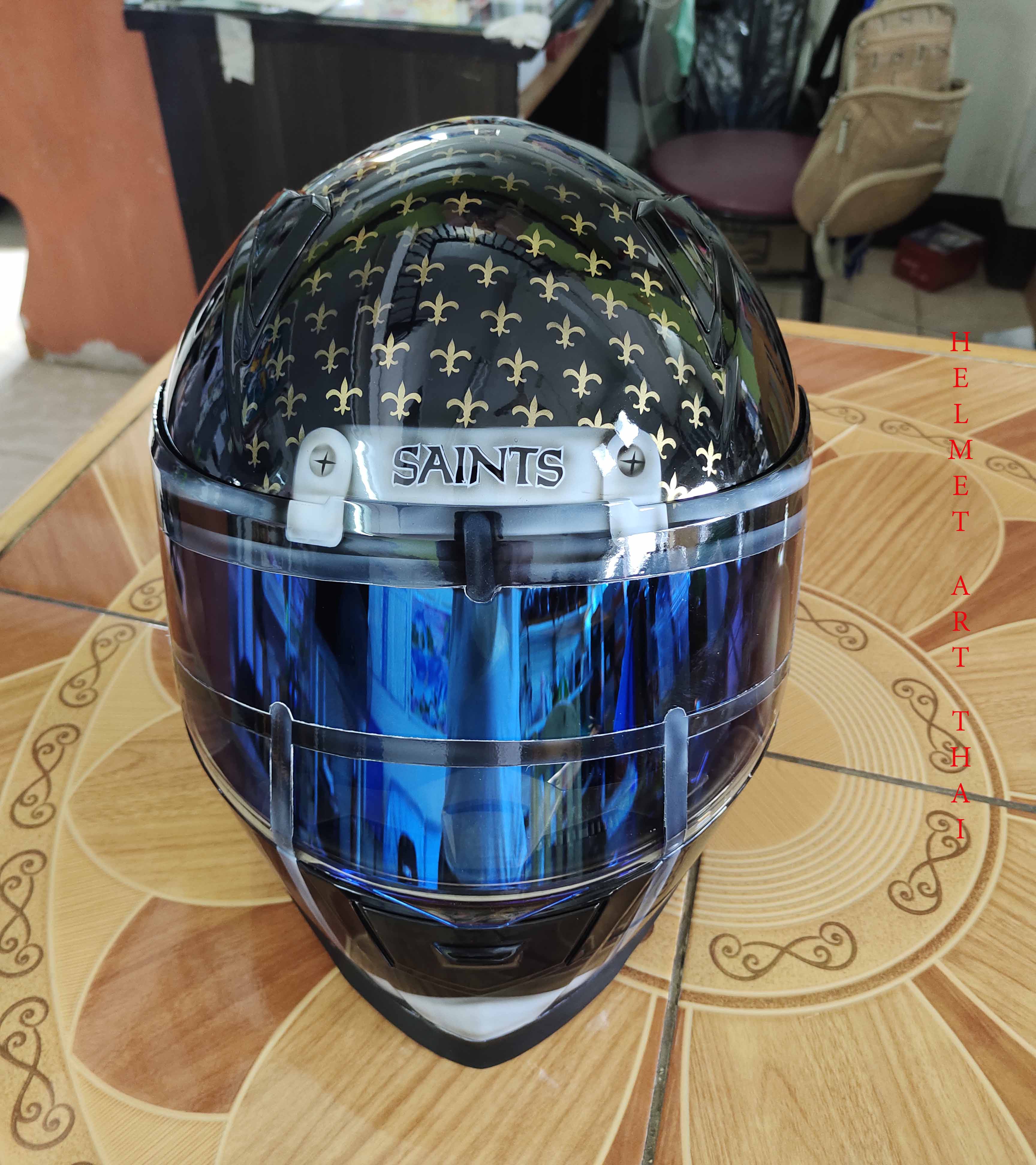 New Orleans Saints NFL Custom Motorcycle Helmet 🏈