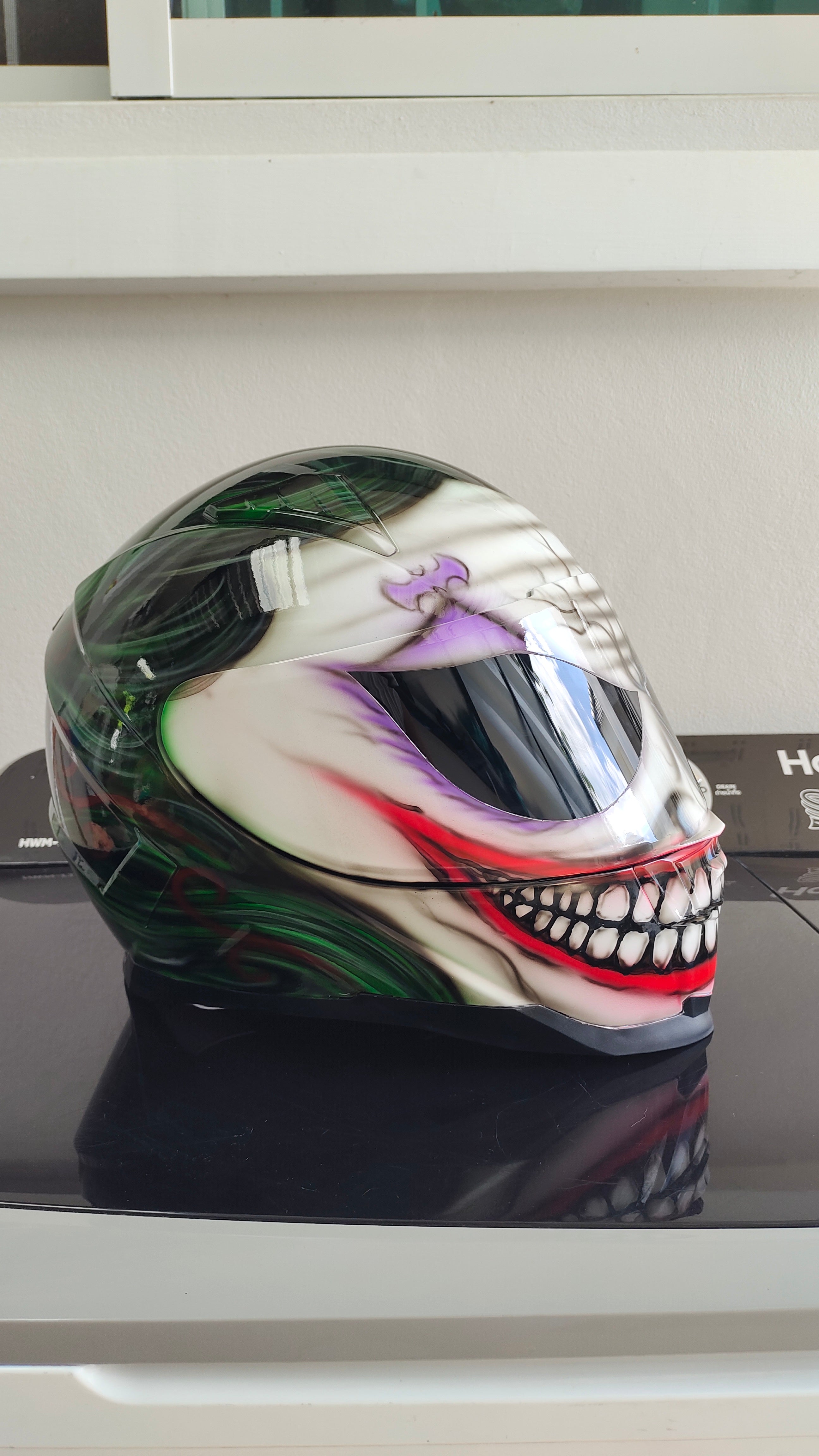 JOKER Custom  Airbrushed Motorcycle Helmet
