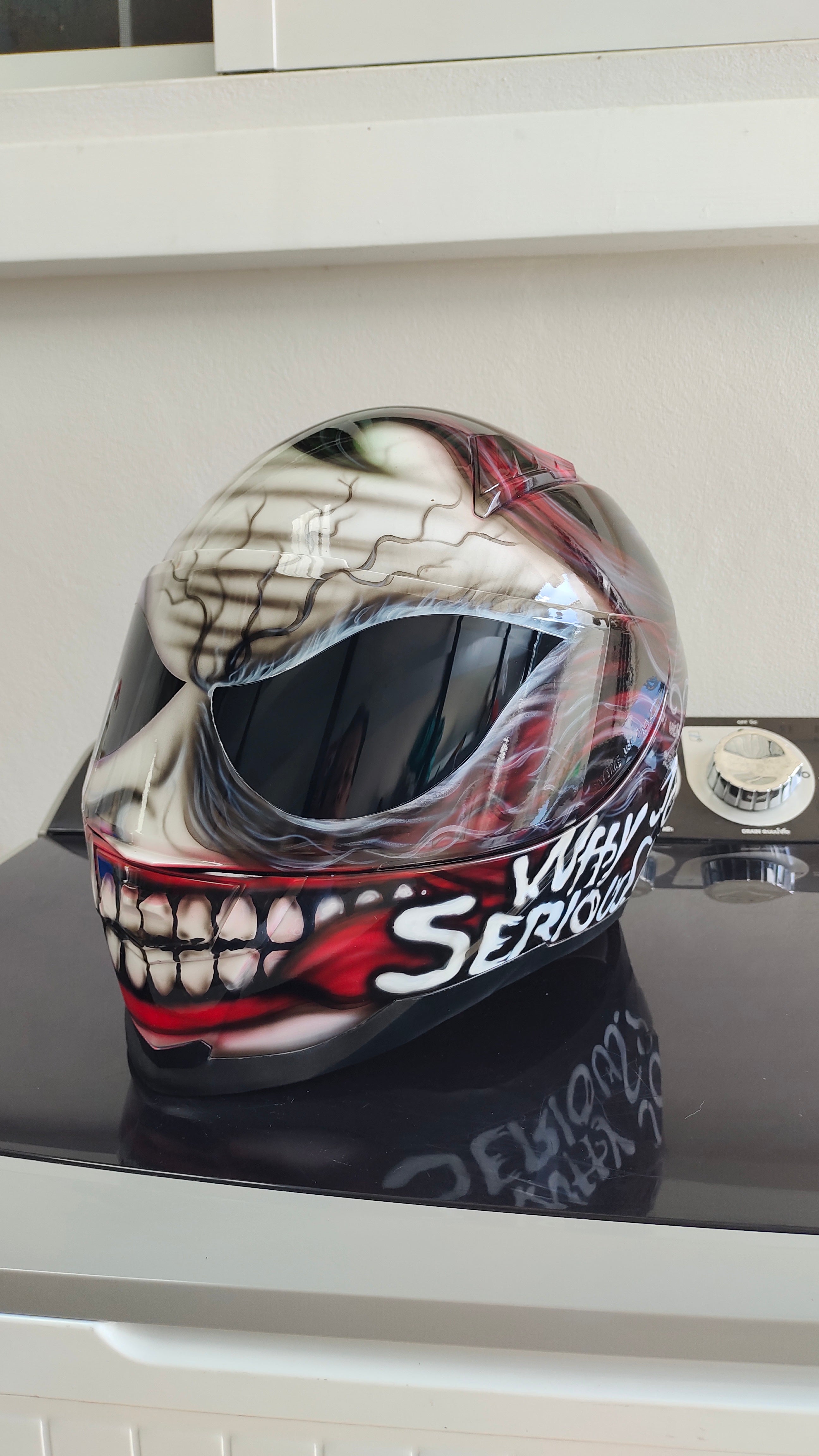 JOKER Custom  Airbrushed Motorcycle Helmet