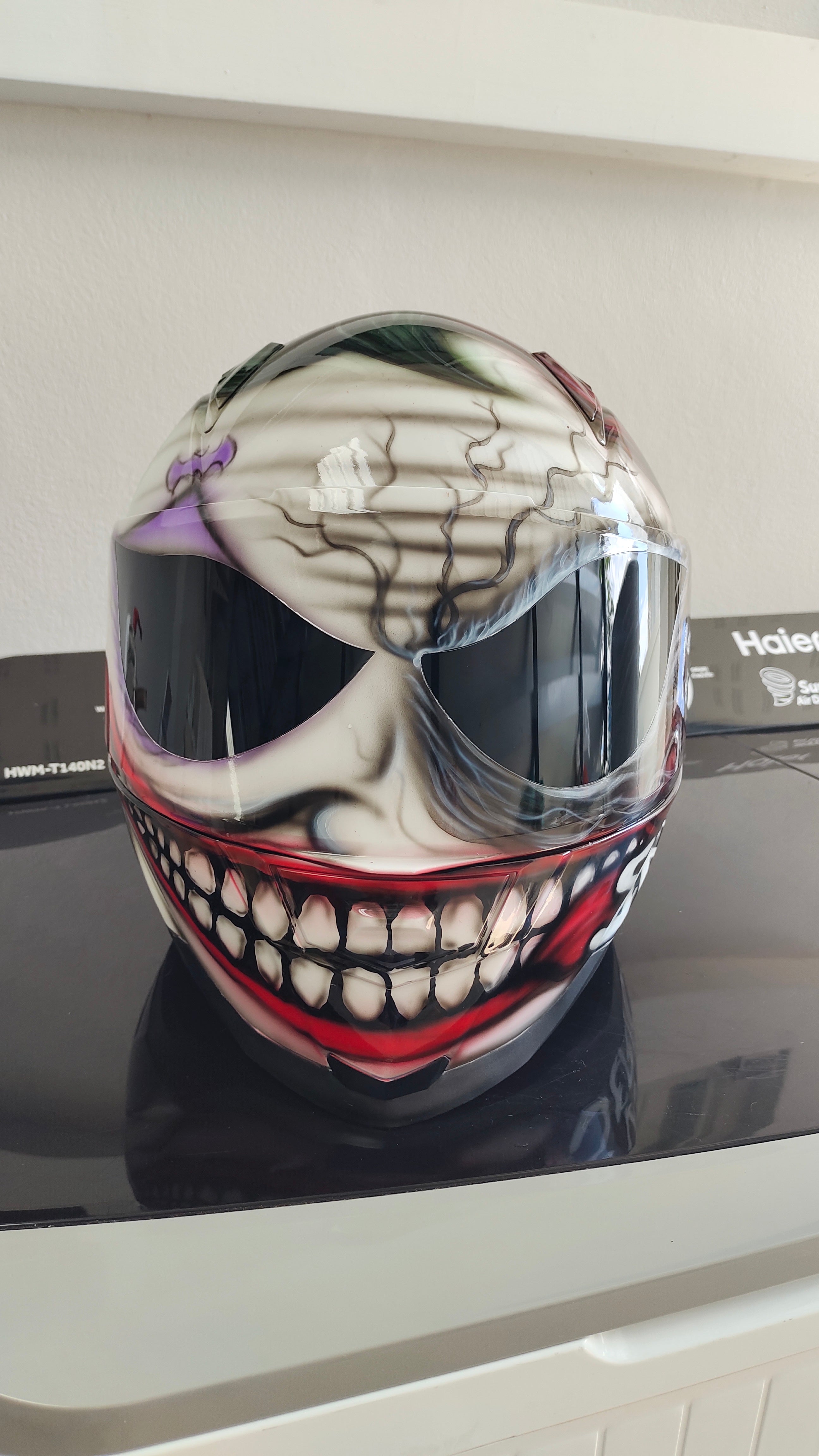 JOKER Custom  Airbrushed Motorcycle Helmet