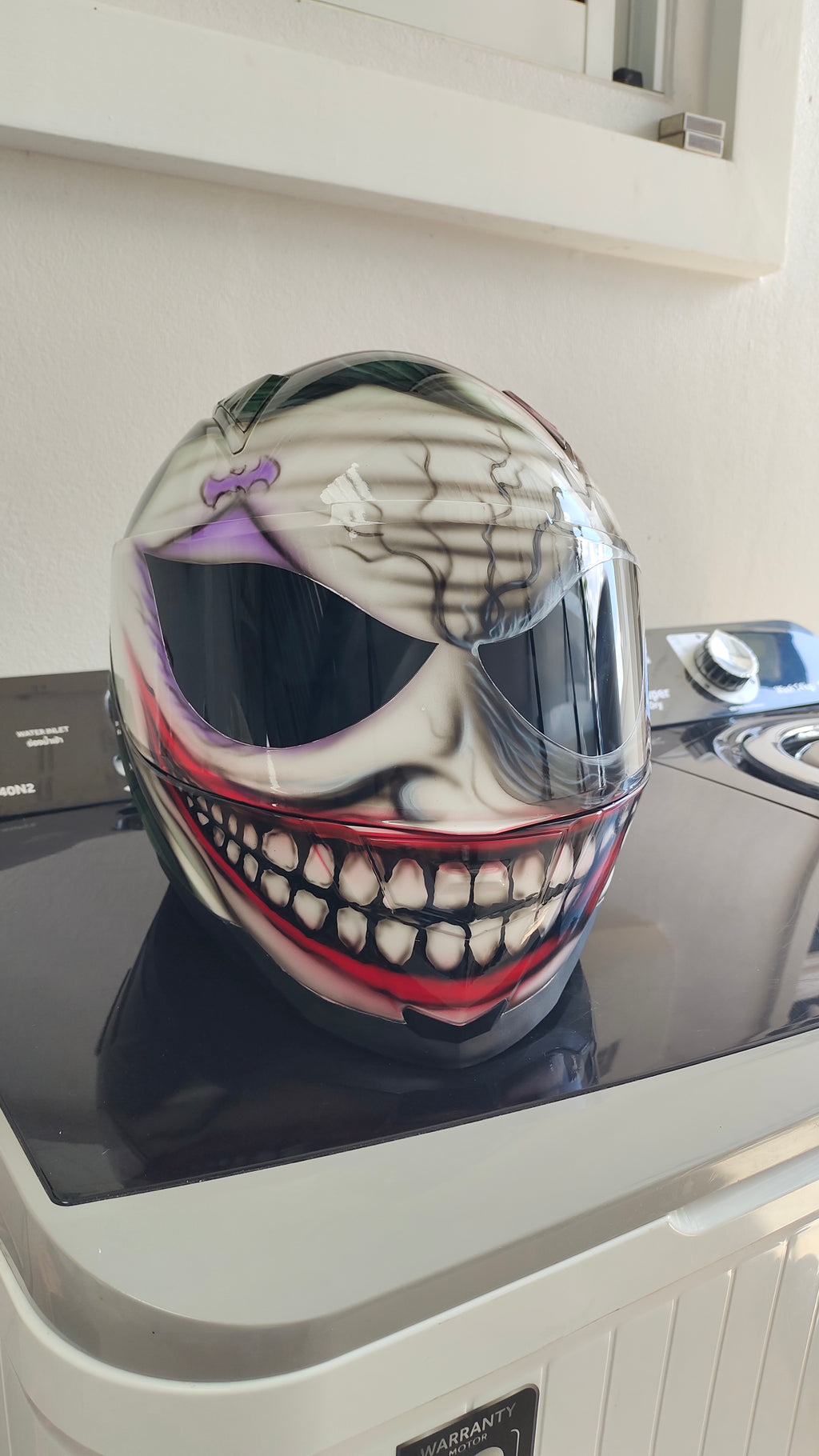 JOKER Custom  Airbrushed Motorcycle Helmet