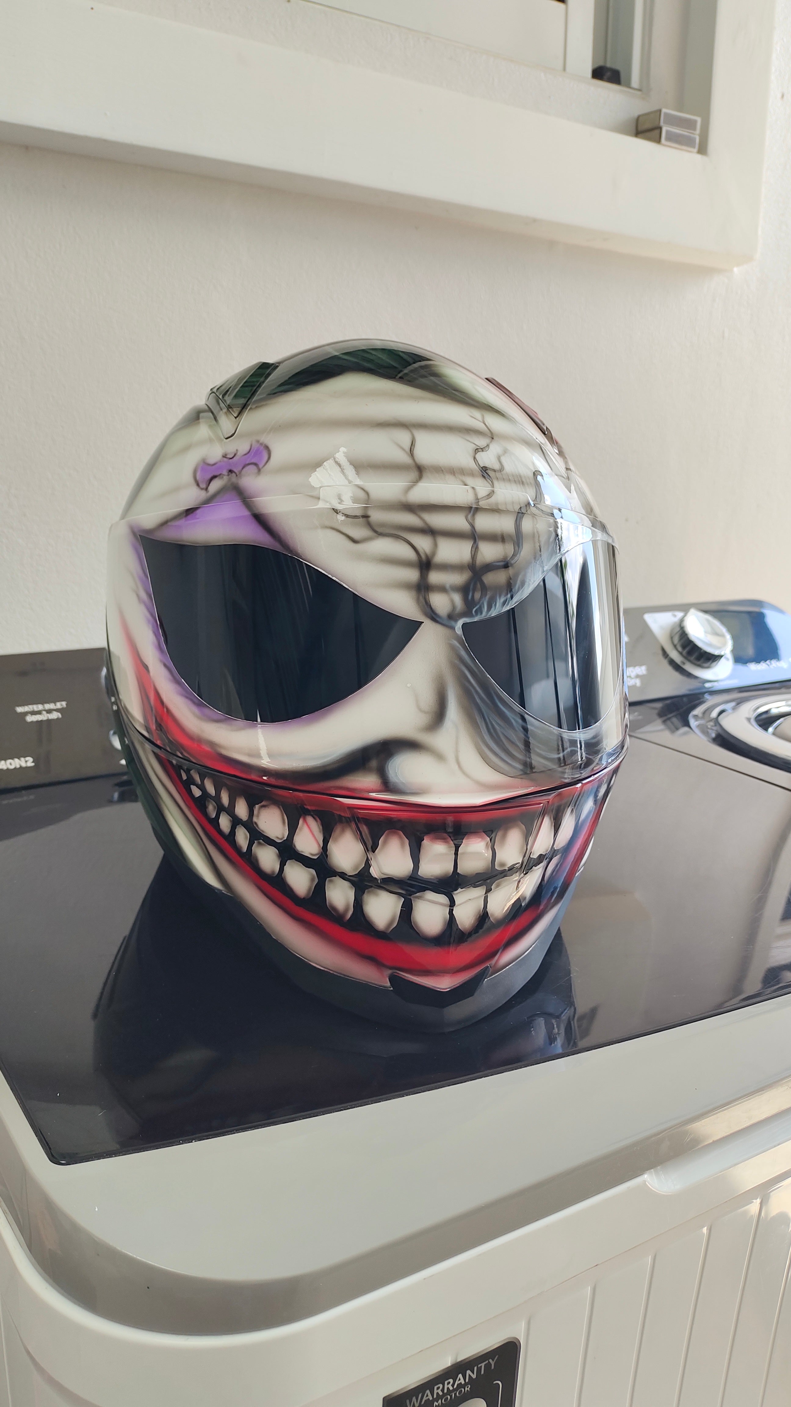 JOKER Custom  Airbrushed Motorcycle Helmet