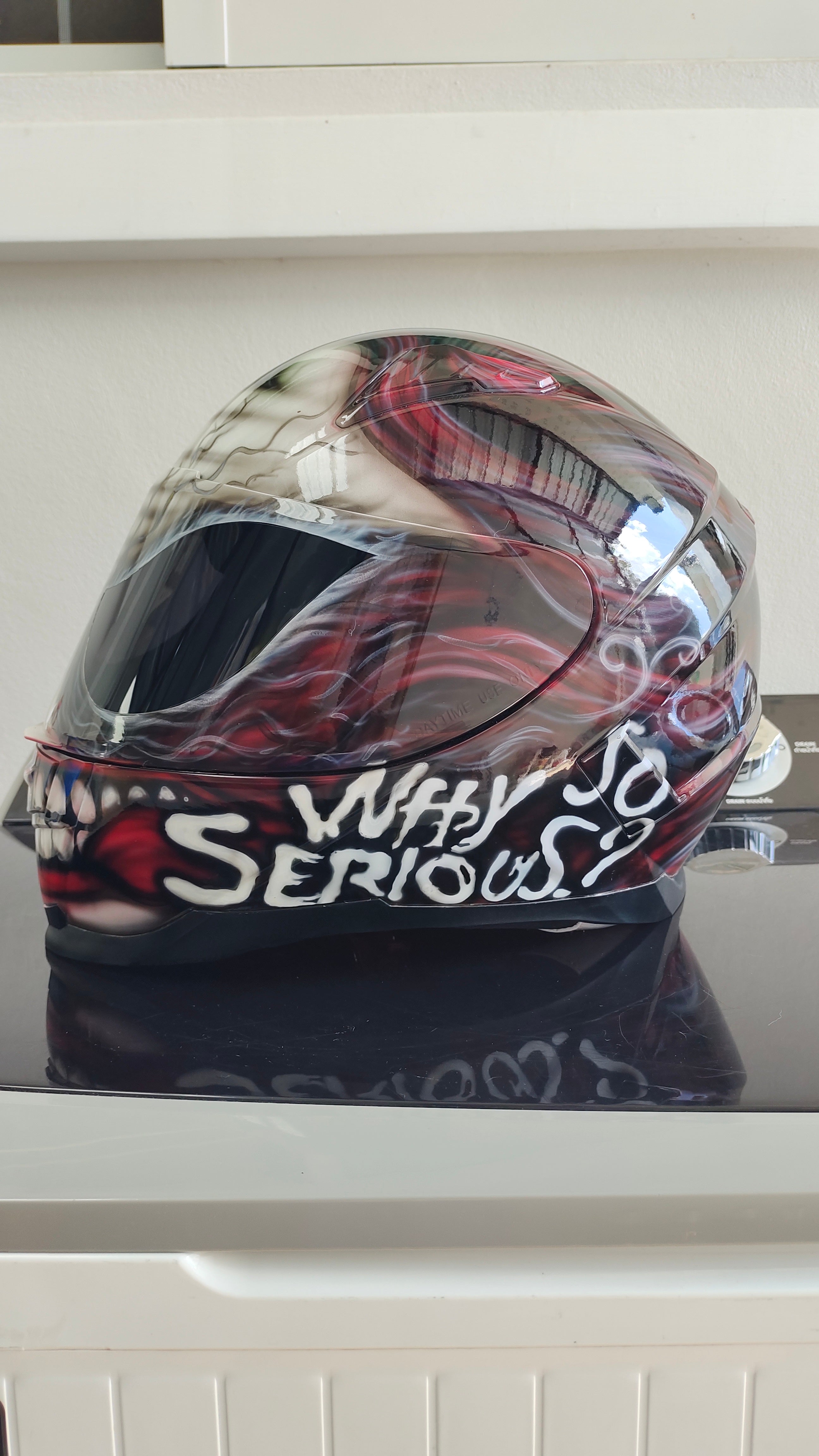 JOKER Custom  Airbrushed Motorcycle Helmet