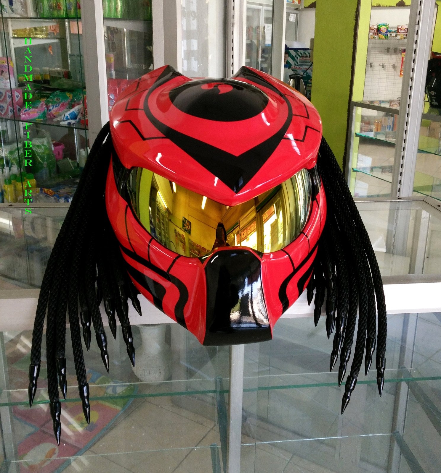 Custom Predator Motorcycle  Helmet