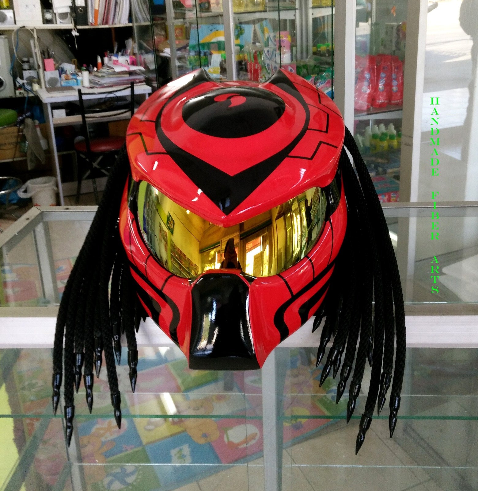 Custom Predator Motorcycle  Helmet