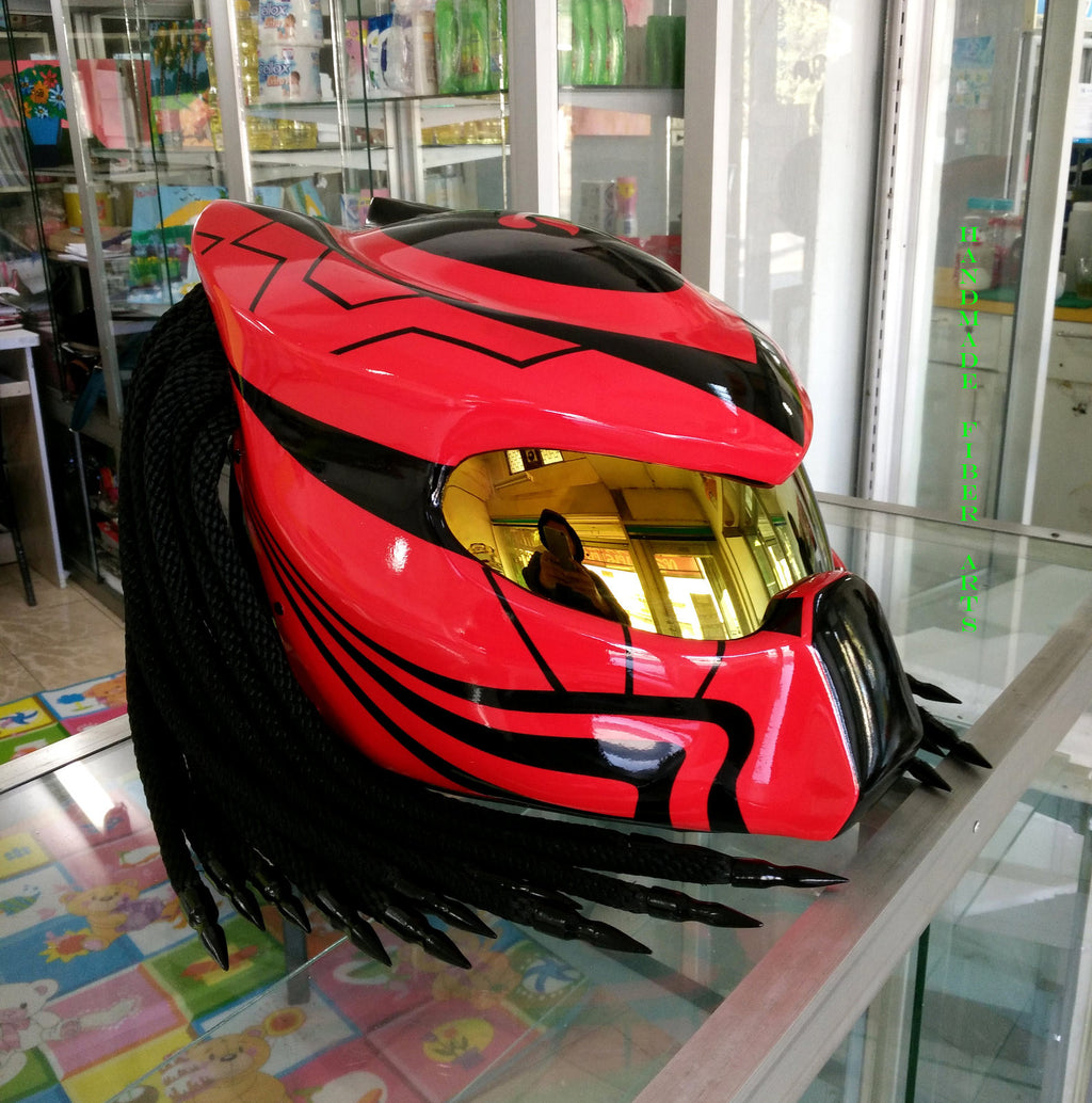 Custom Predator Motorcycle  Helmet