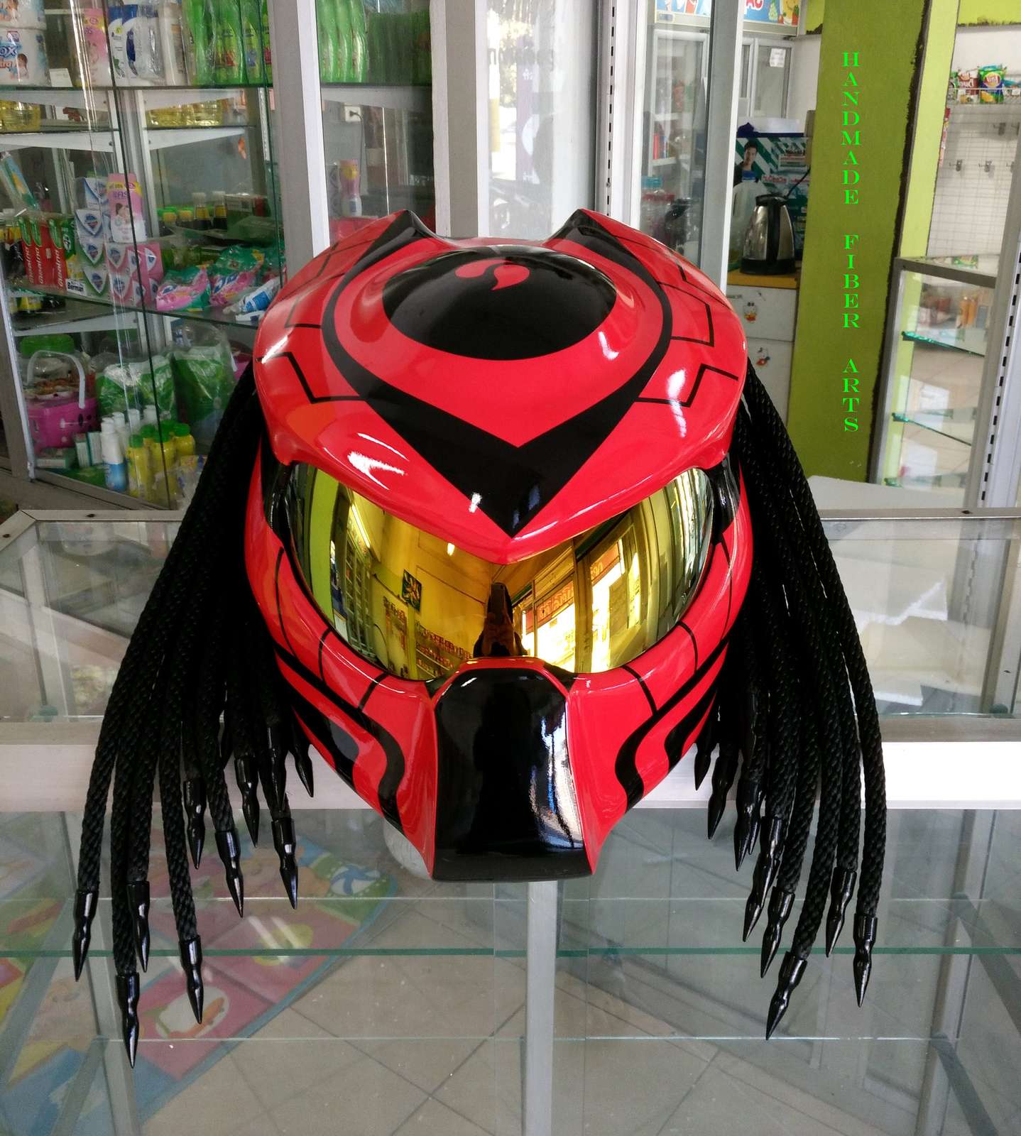 Custom Predator Motorcycle  Helmet