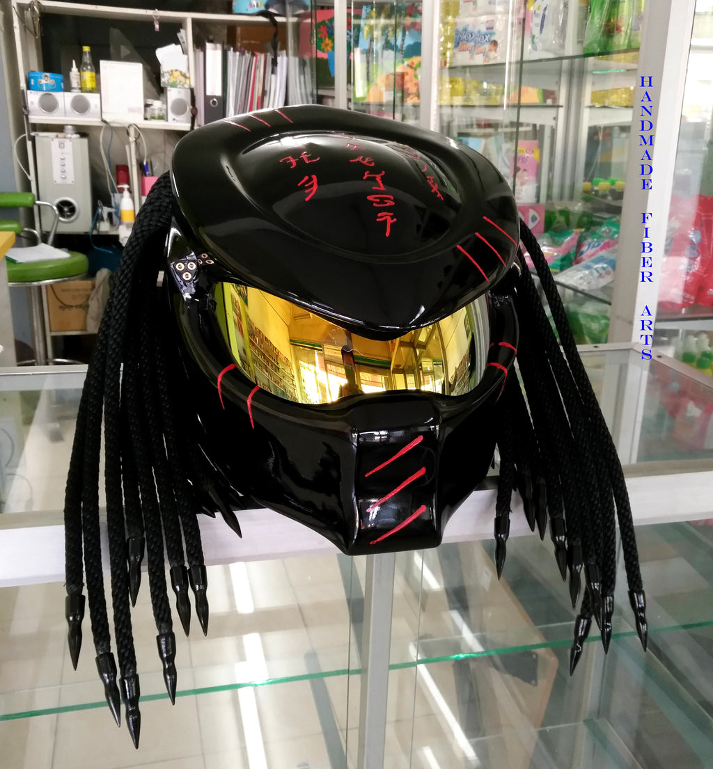 Black Custom  Predator Helmet