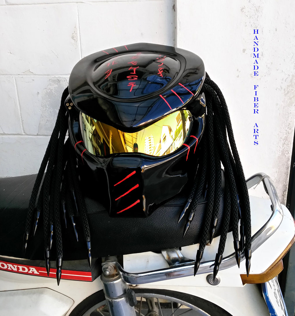 Black Custom  Predator Helmet