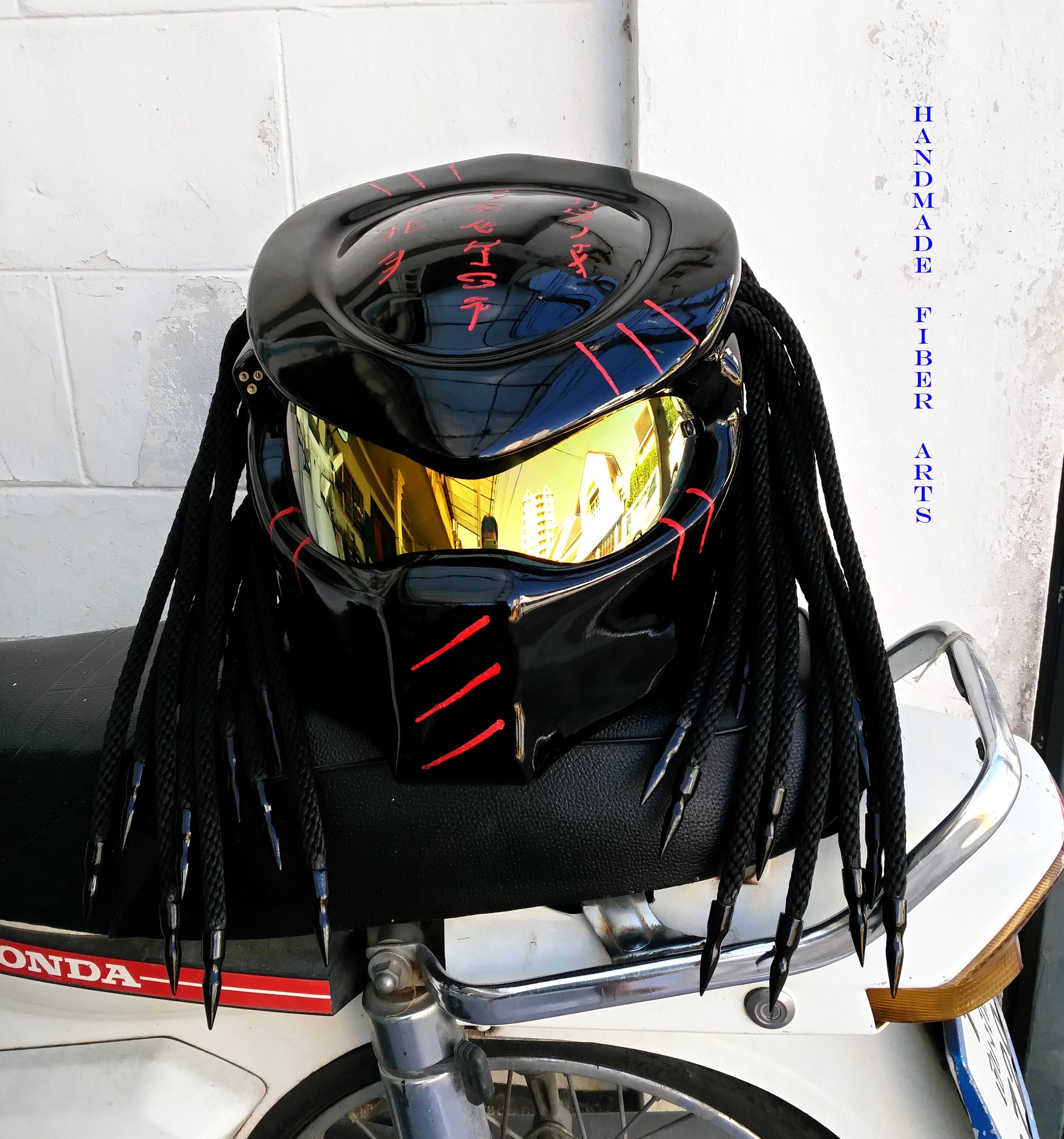 Black Custom  Predator Helmet