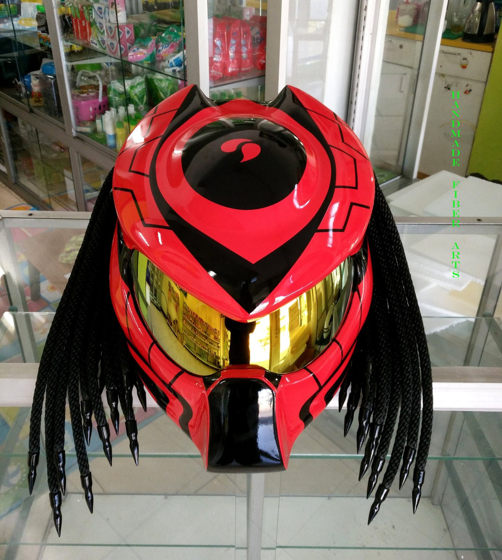Custom Predator Motorcycle  Helmet