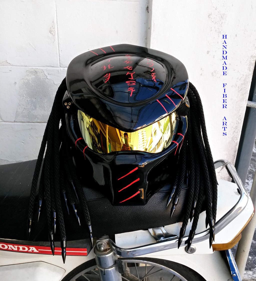 Black Custom  Predator Helmet