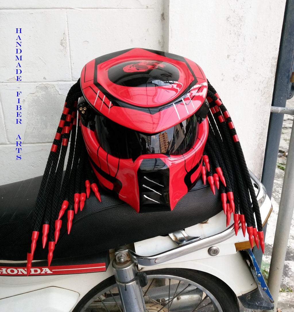 RED PREDATOR HELMET