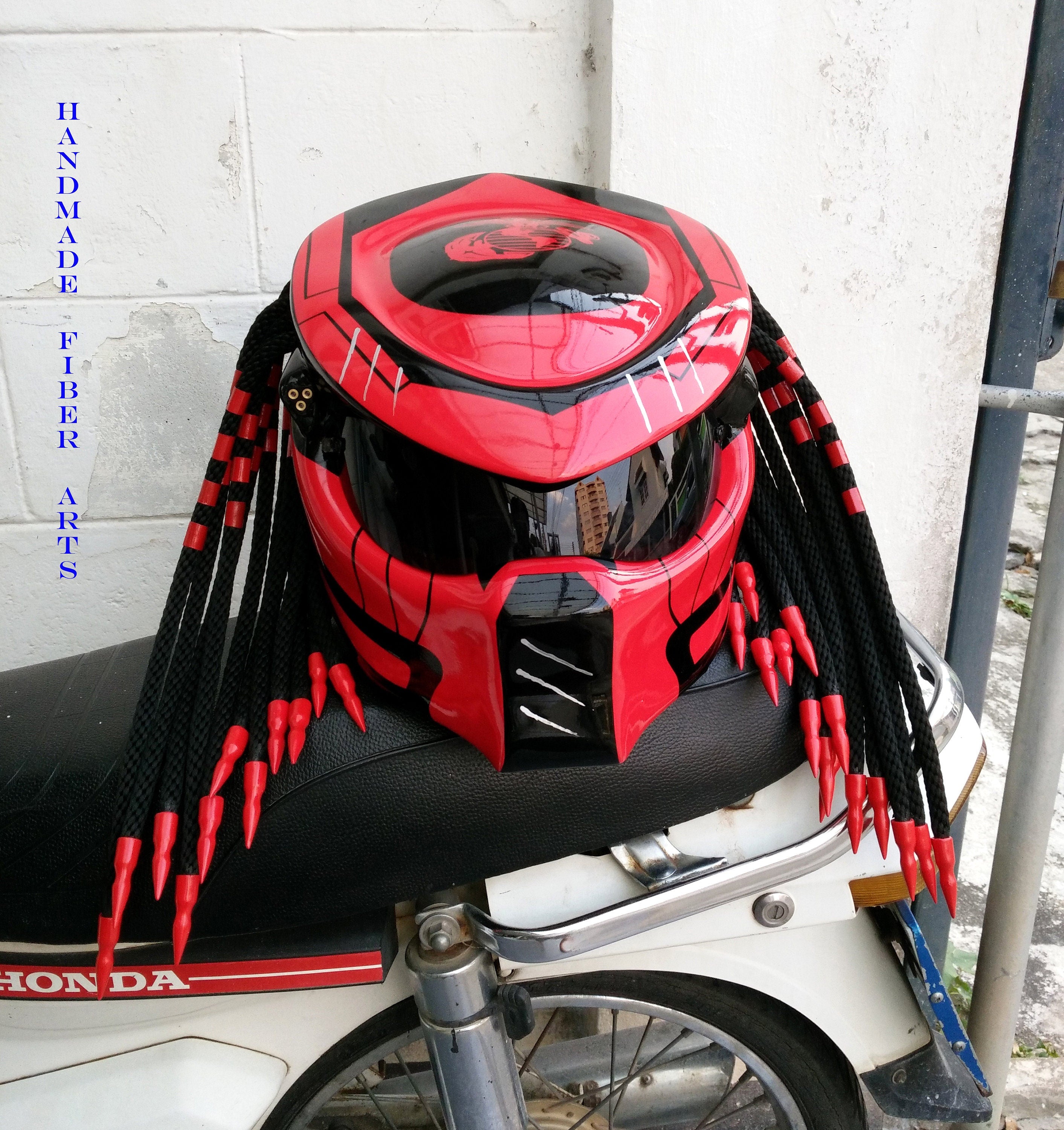 RED PREDATOR HELMET