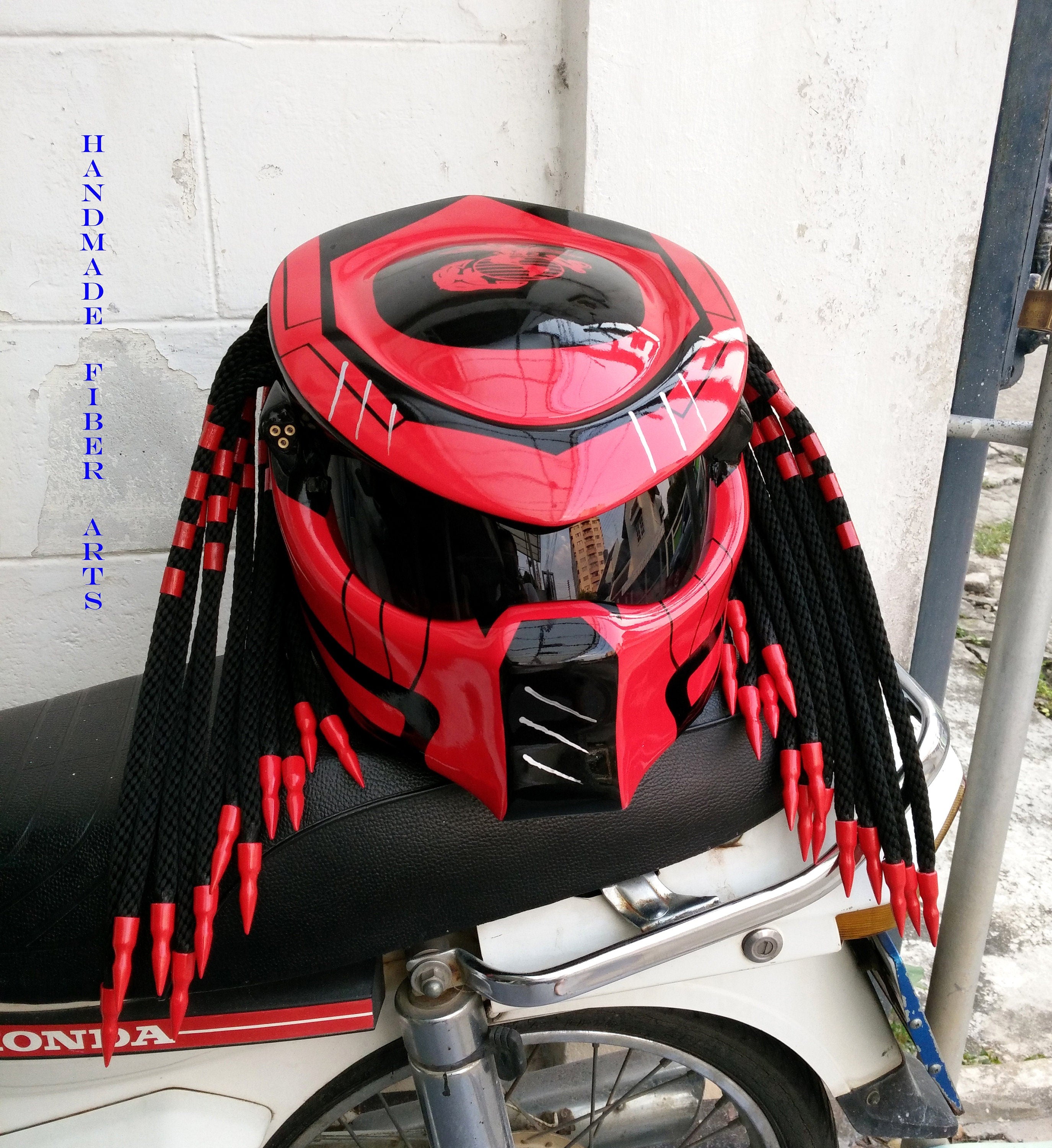 RED PREDATOR HELMET