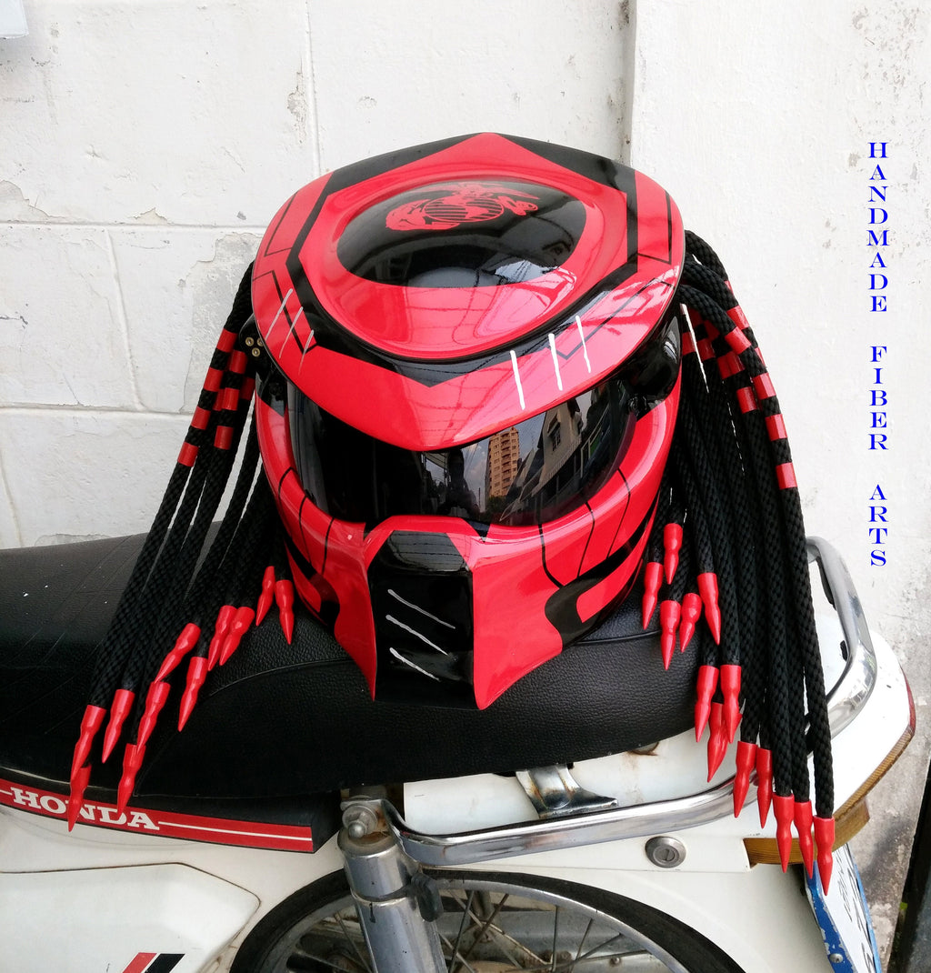 RED PREDATOR HELMET