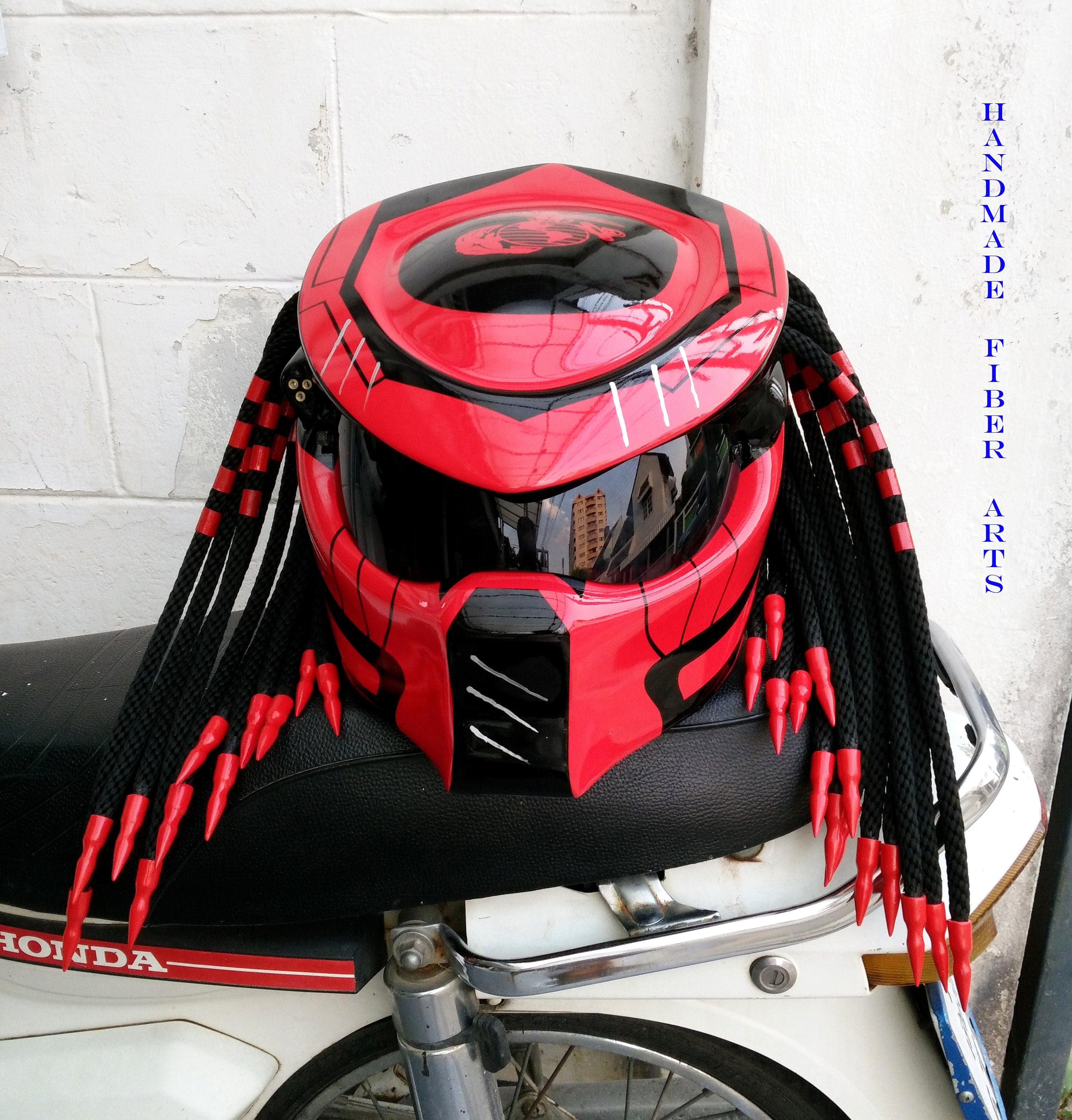 RED PREDATOR HELMET