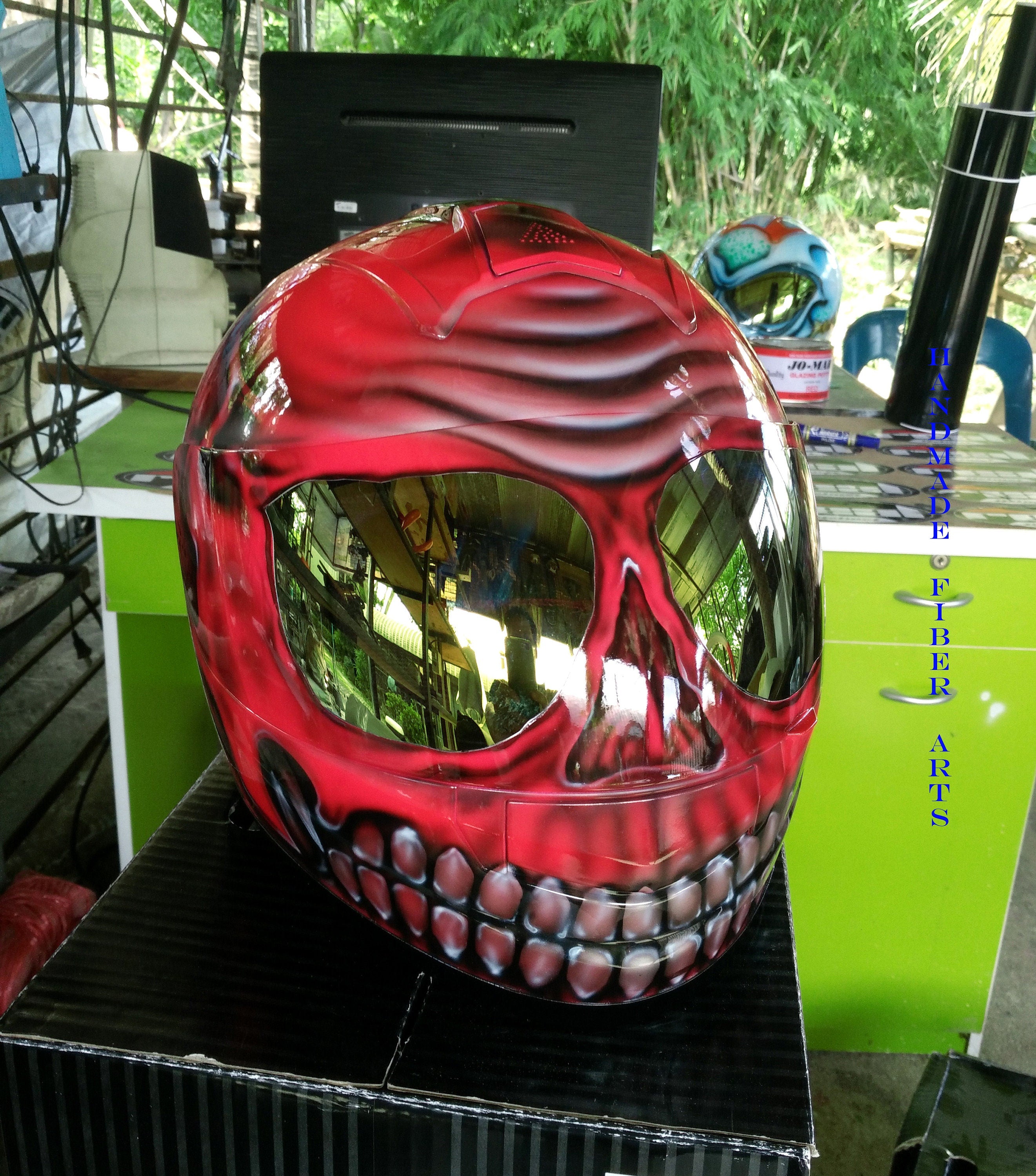 Custom Airbrushed  Full Face Motorcycle Helmet