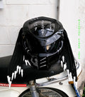 Black Custom Predator motorcycle Helmet